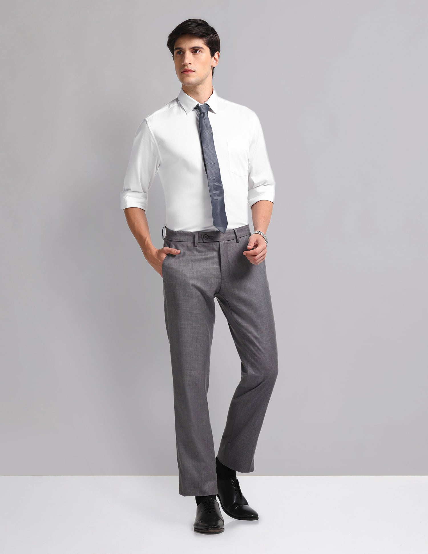 Classic-Coded Convertible 3 Collar Modern Fit Shirt