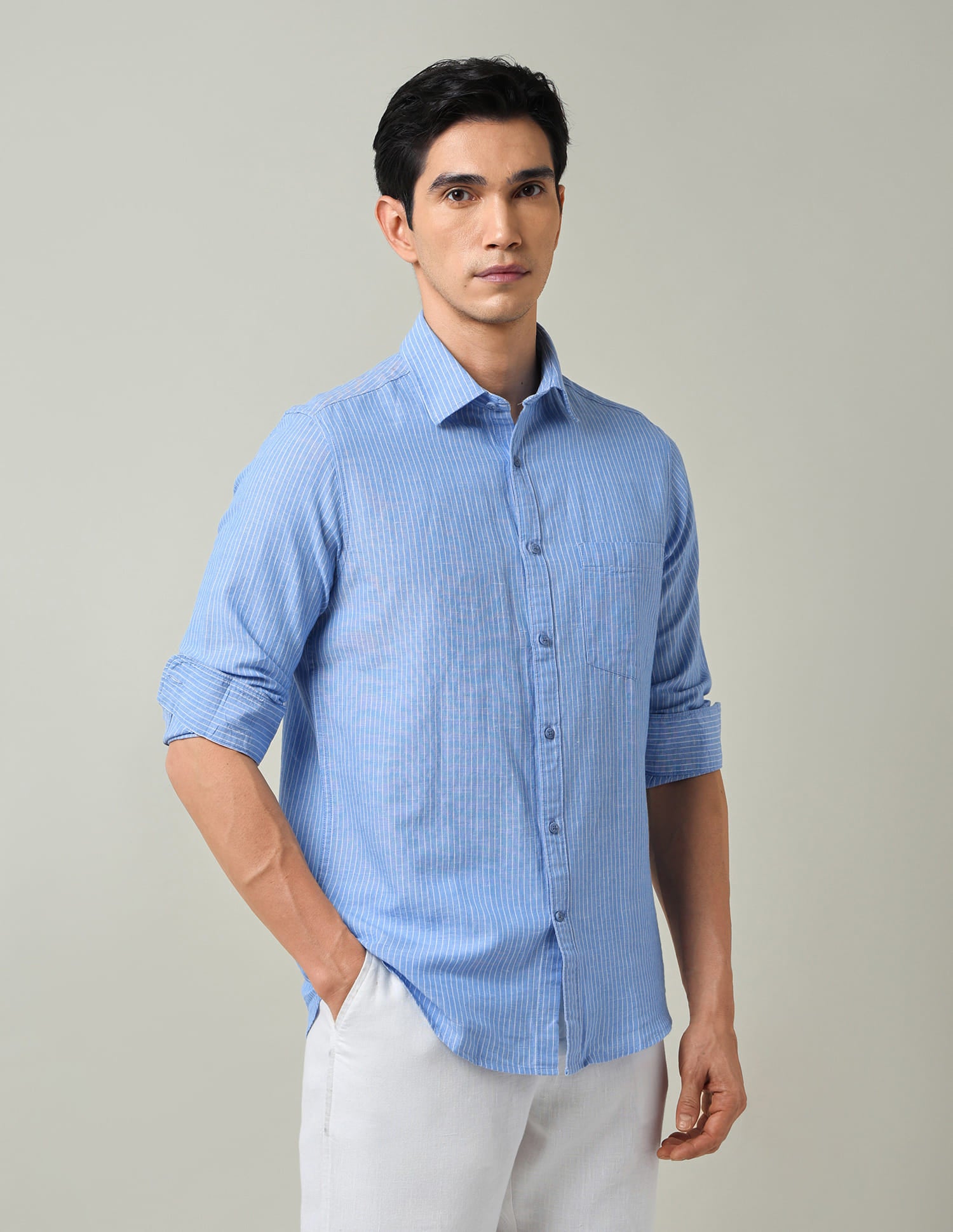Vertical Striped Slim Fit Shirt