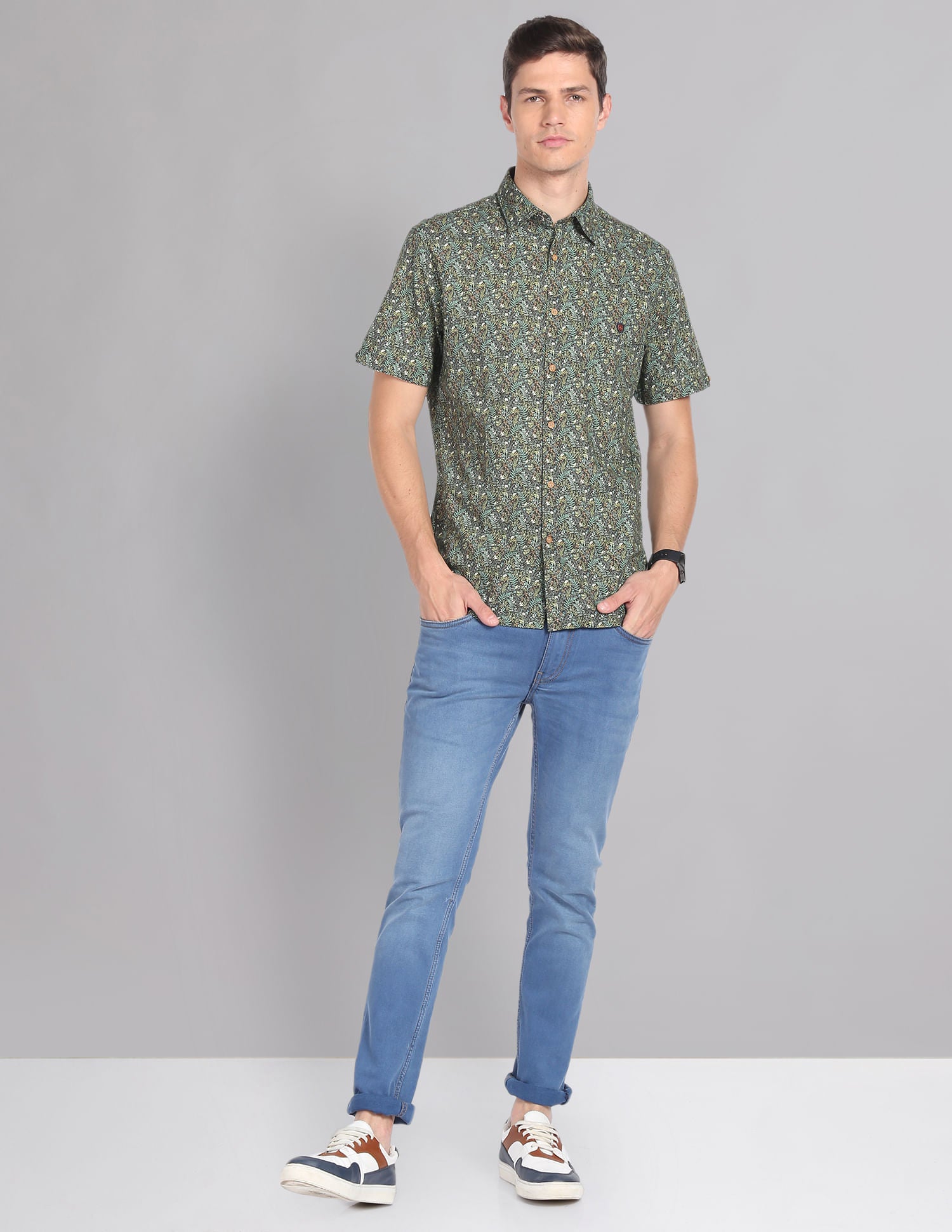 Island Classic Tropical Print Cotton Shirt