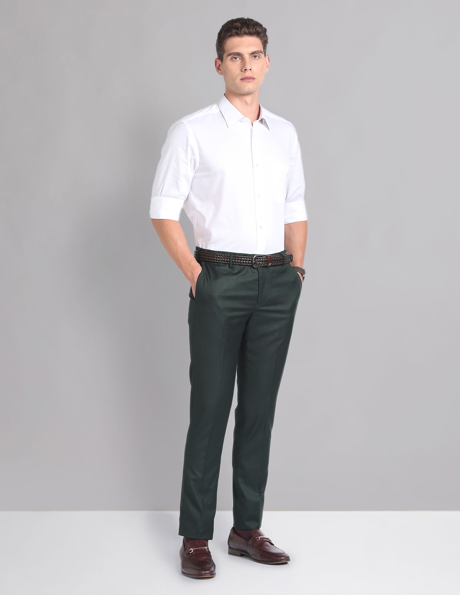 Work Essential Outline Check Smart Flex Trousers