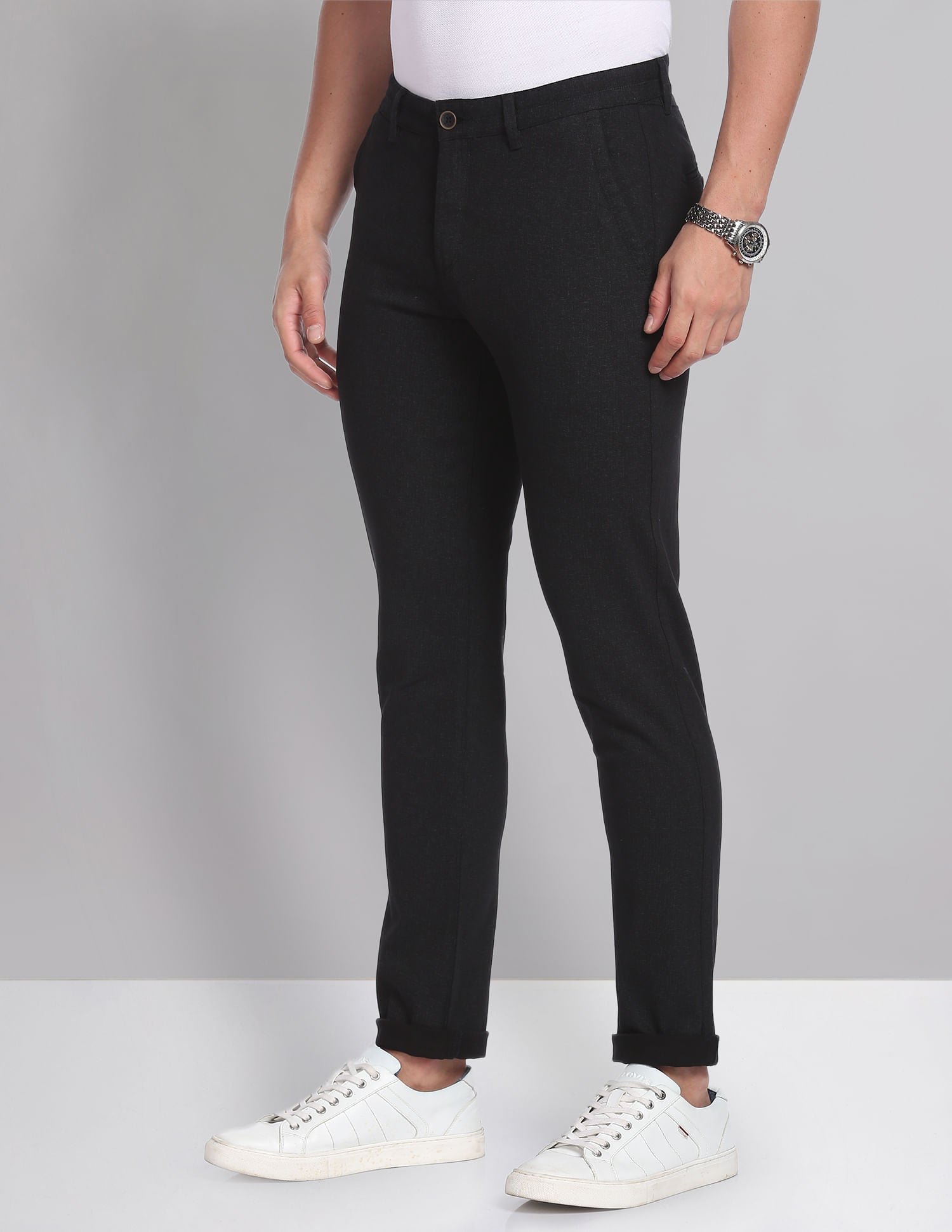 Luxe Grid Heathered Dobby Casual Chinos