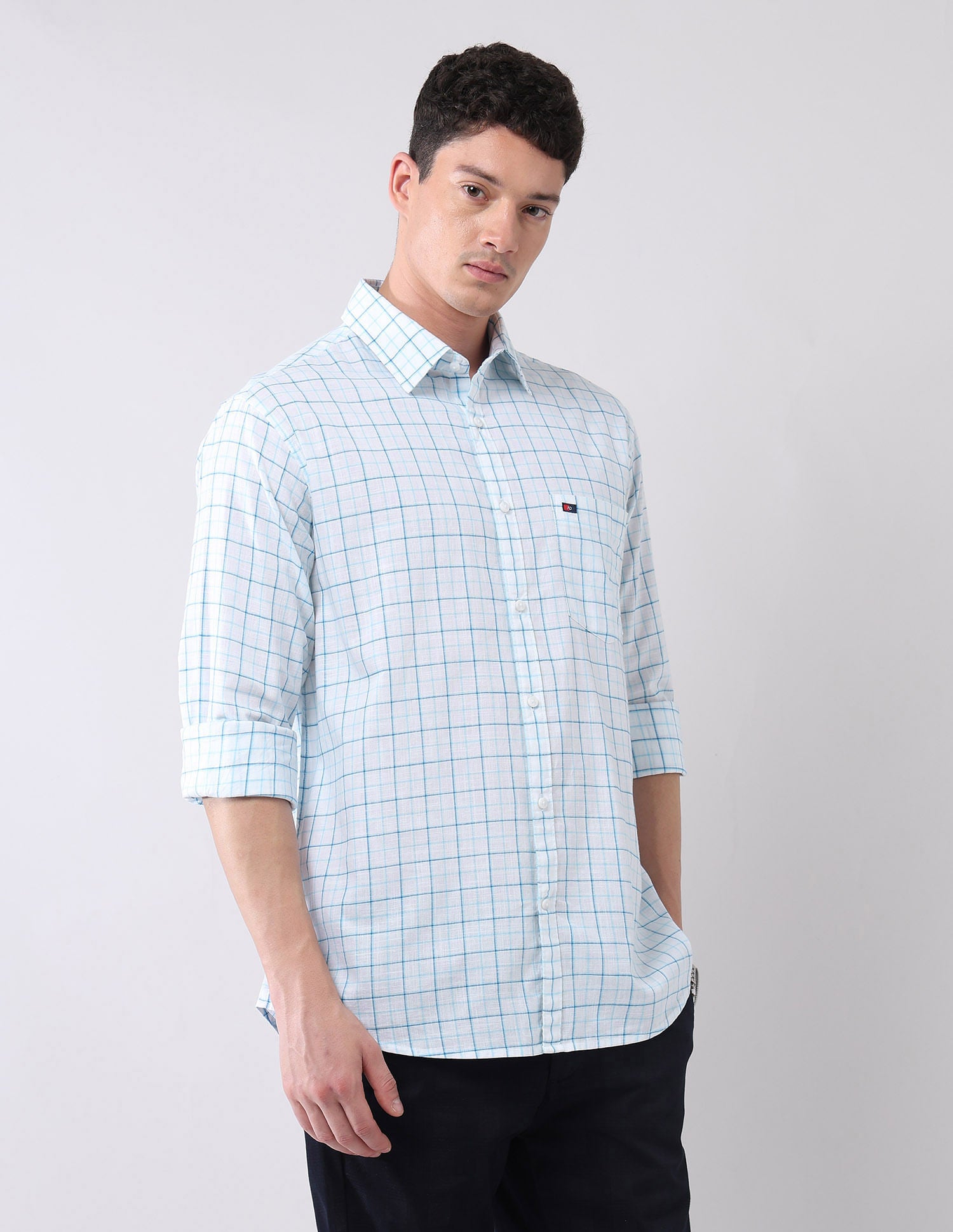 City Chronicles Modern Slim Fit Tartan Checked Shirt