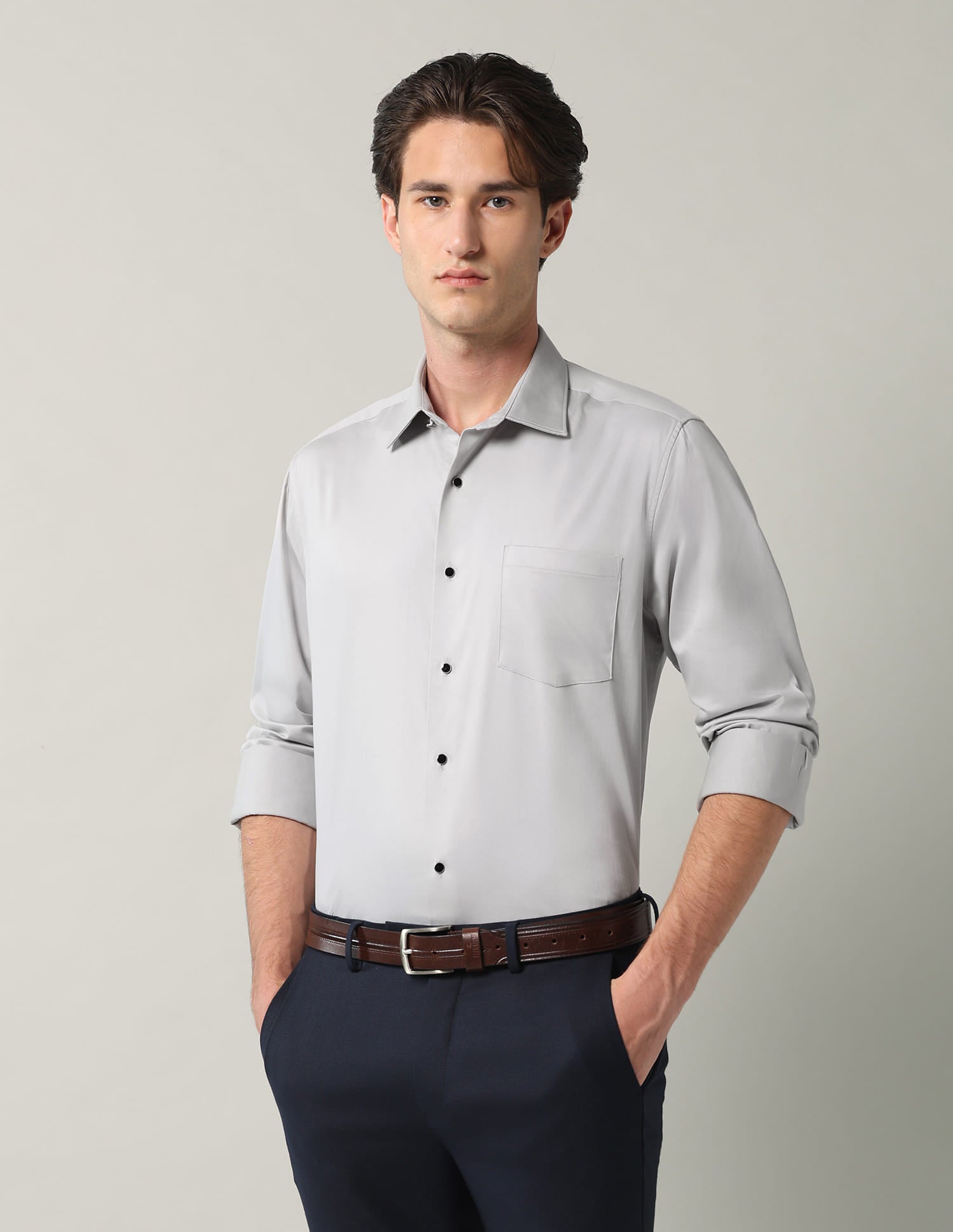 Solid Slim Fit Shirt