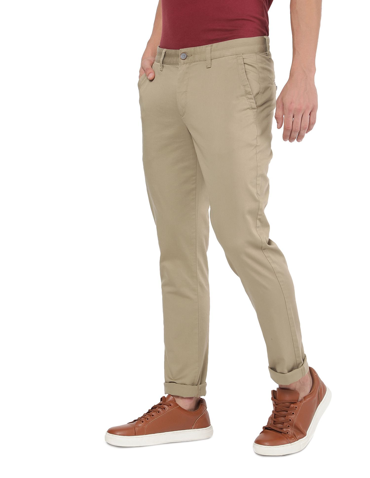 Urban Flex Modern Slim Fit Flat Front Chinos
