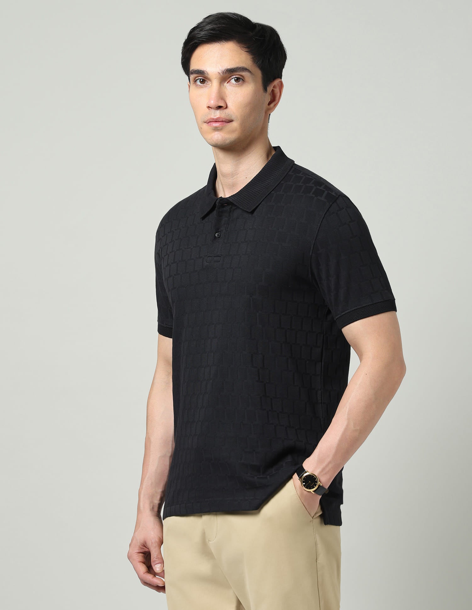 City Drift Textured Slim Fit Polo Shirt