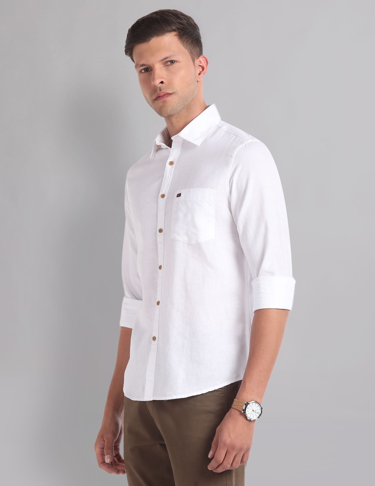 Timeless Essential Cotton Linen Slim Summer Shirt