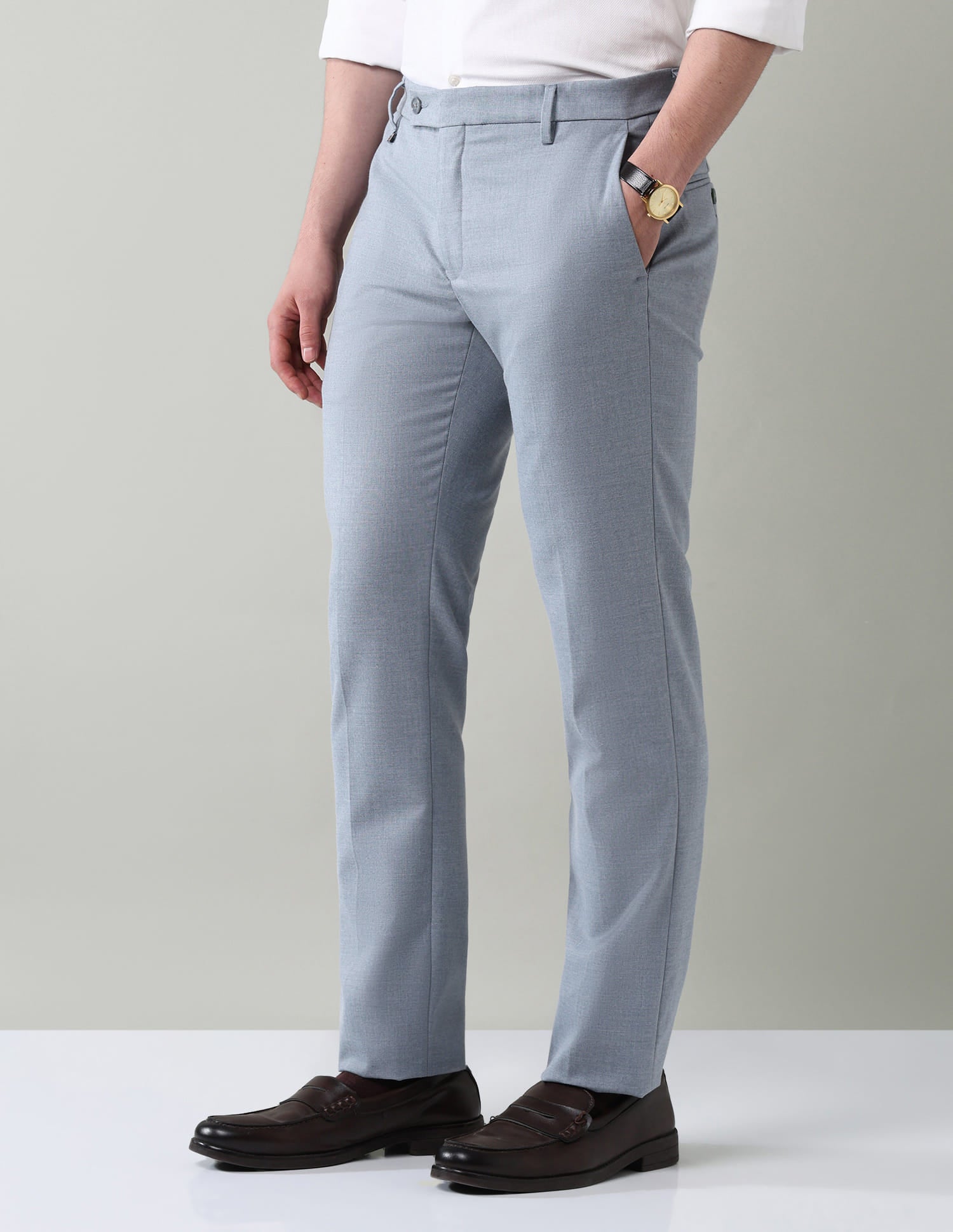 Textured Regular Fit Trousers