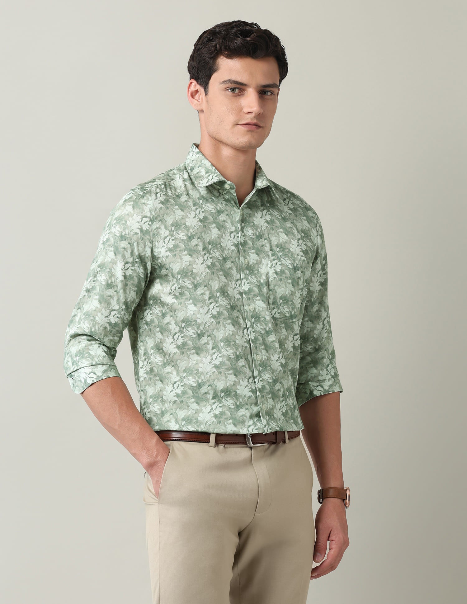 Floral Printed Regular Fit Shirt
