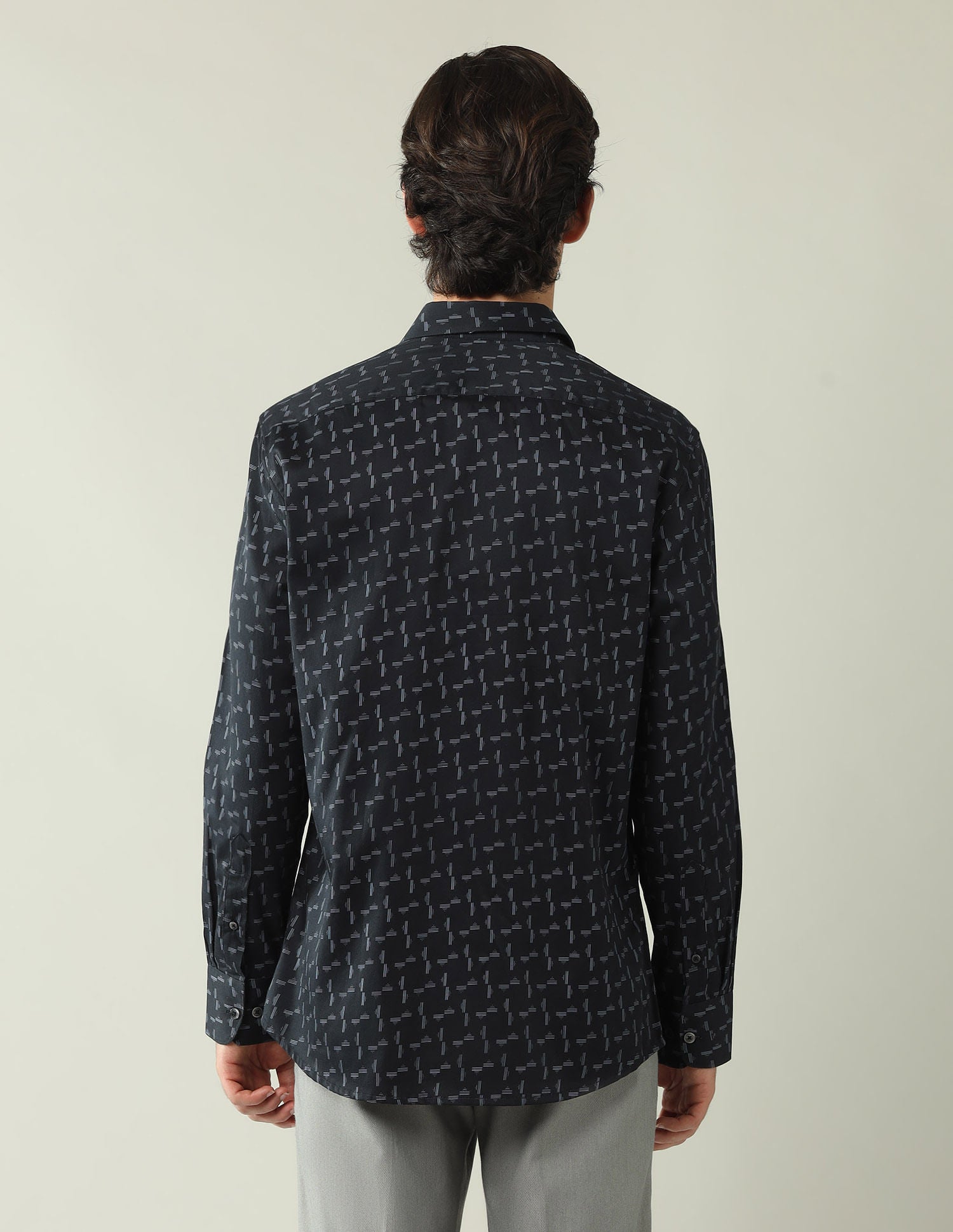Wardrobe-Coded Regular Fit Vertical Striped Shirt