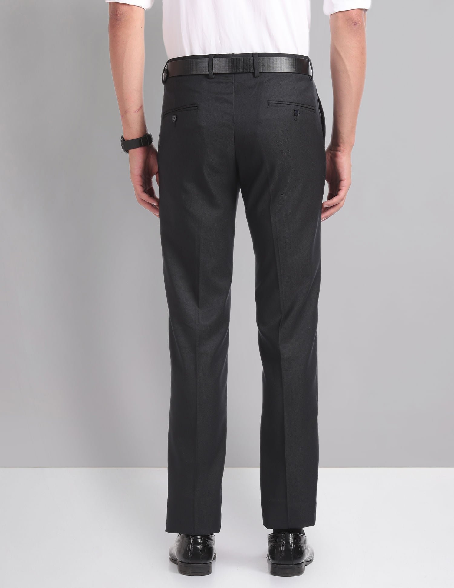 Classic Slim Fit Dobby Formal Trousers