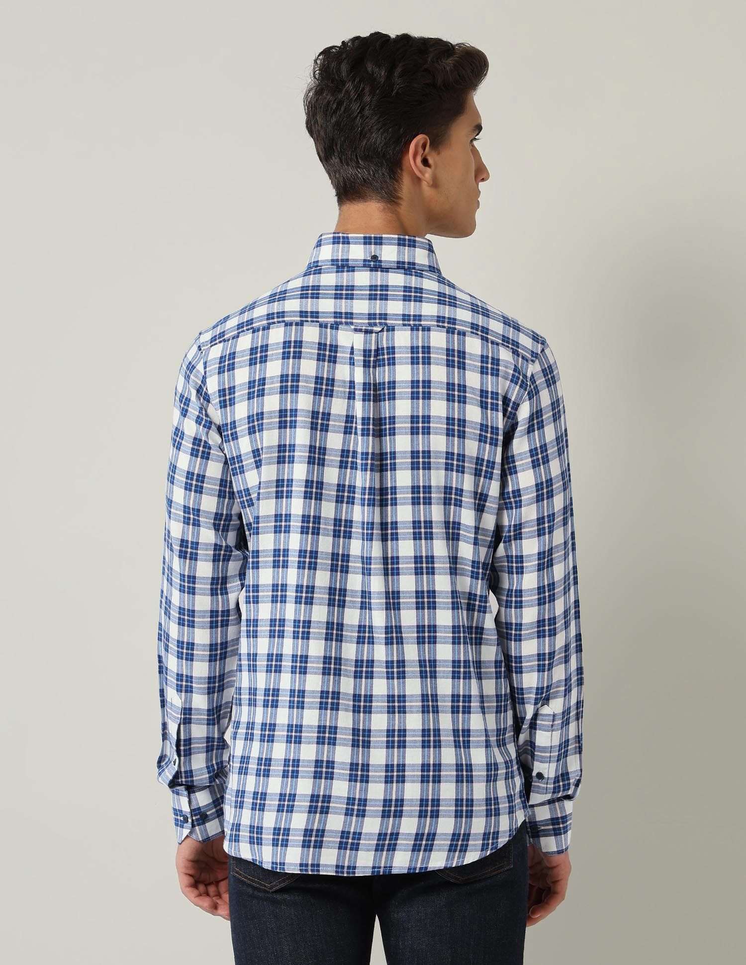 City Chronicles Modern Slim Fit Tartan Checked Shirt