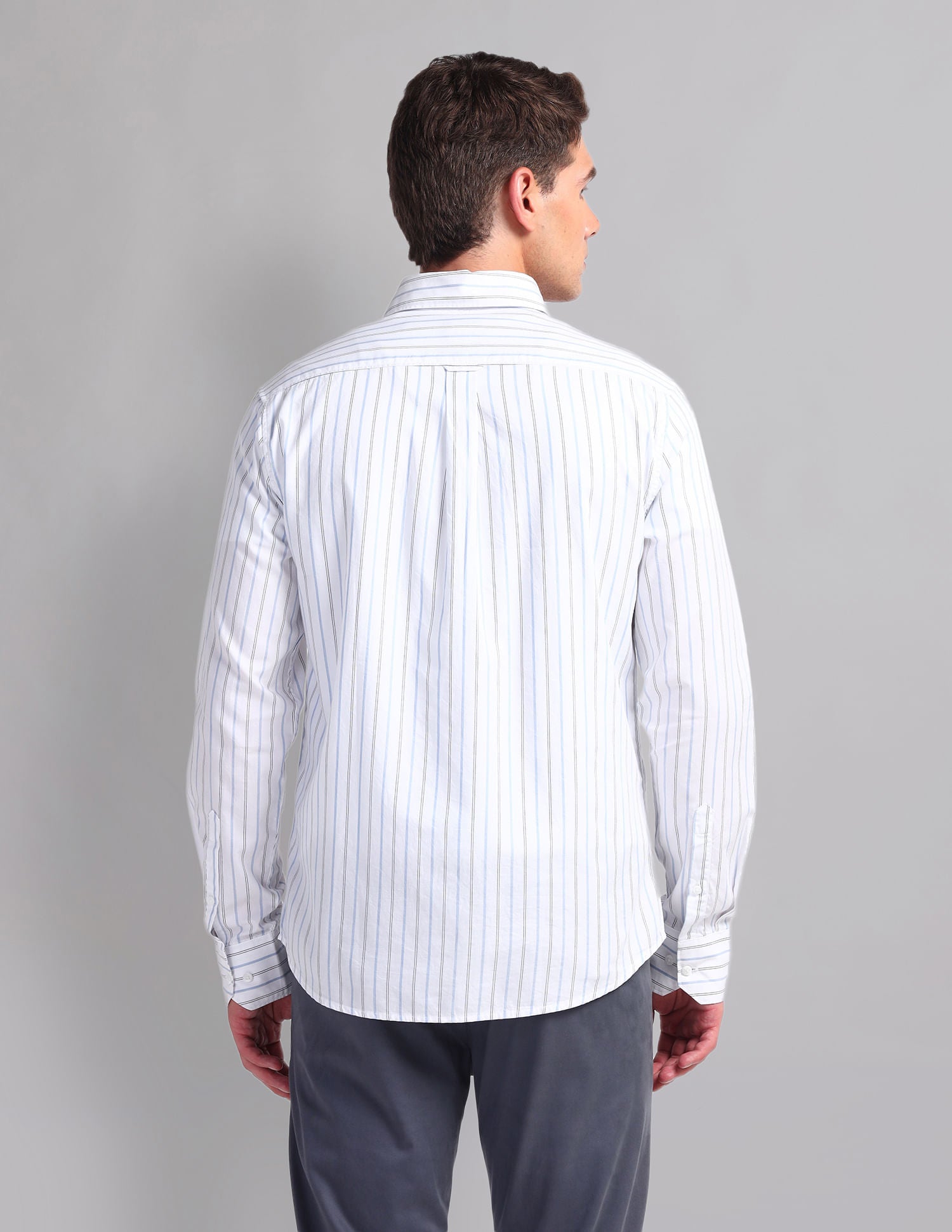 Urban Adventure Vertical Striped Cotton Shirt