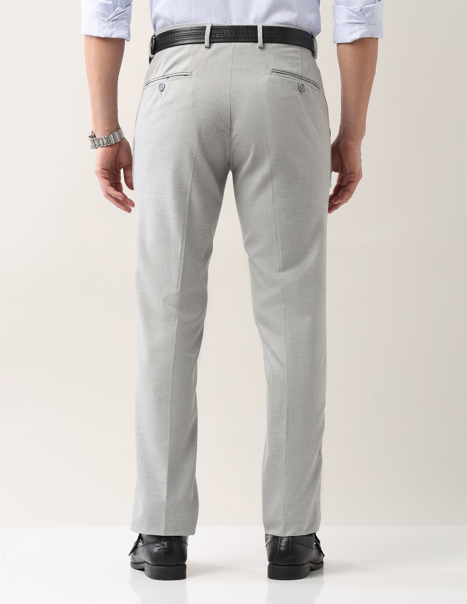 Everyday Wear Slim Fit Smart Flex Formal Trousers