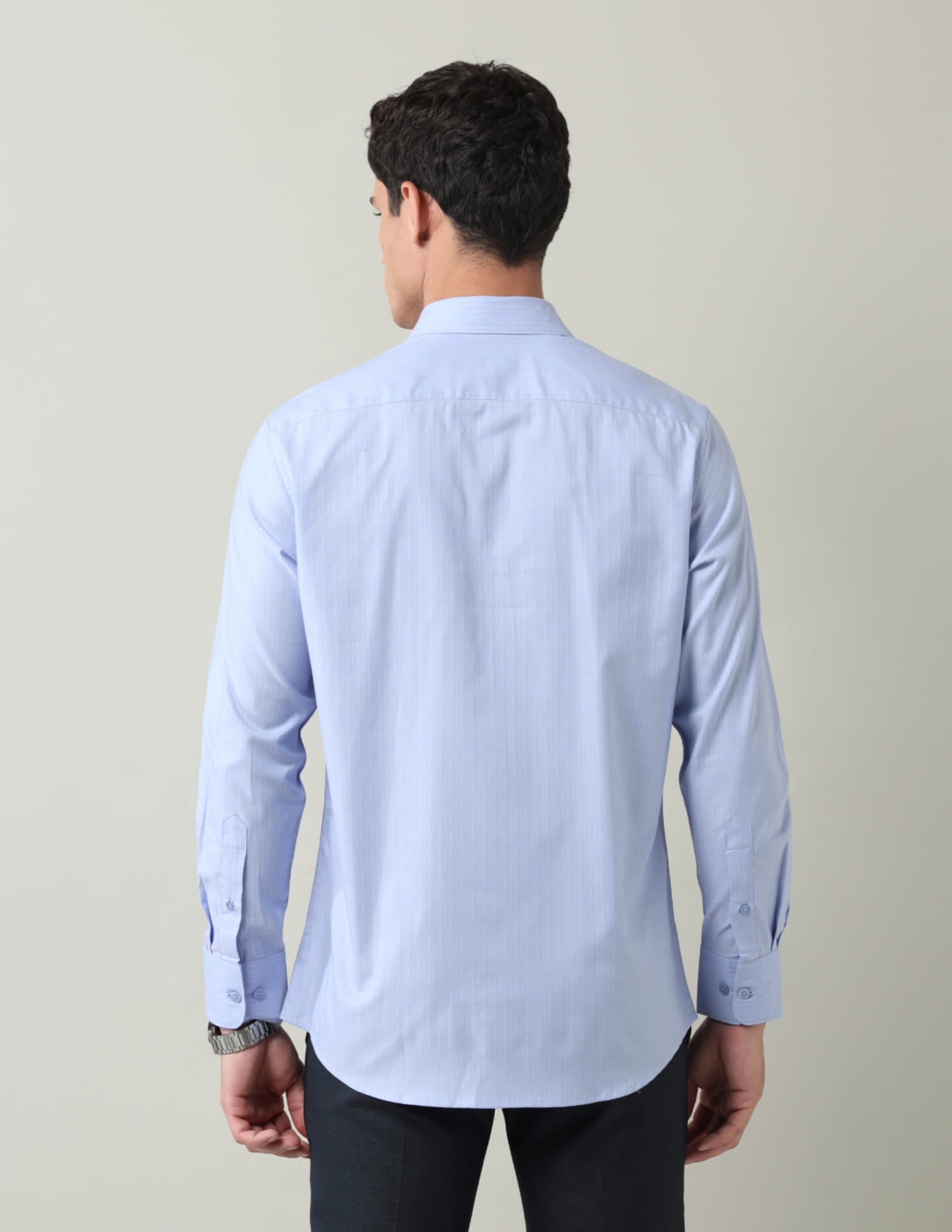 Vertical Striped Herringbone Shirt