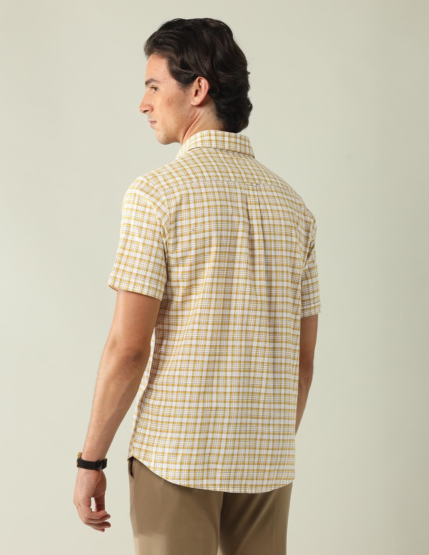 City Chronicles Modern Slim Fit Tartan Checked Shirt