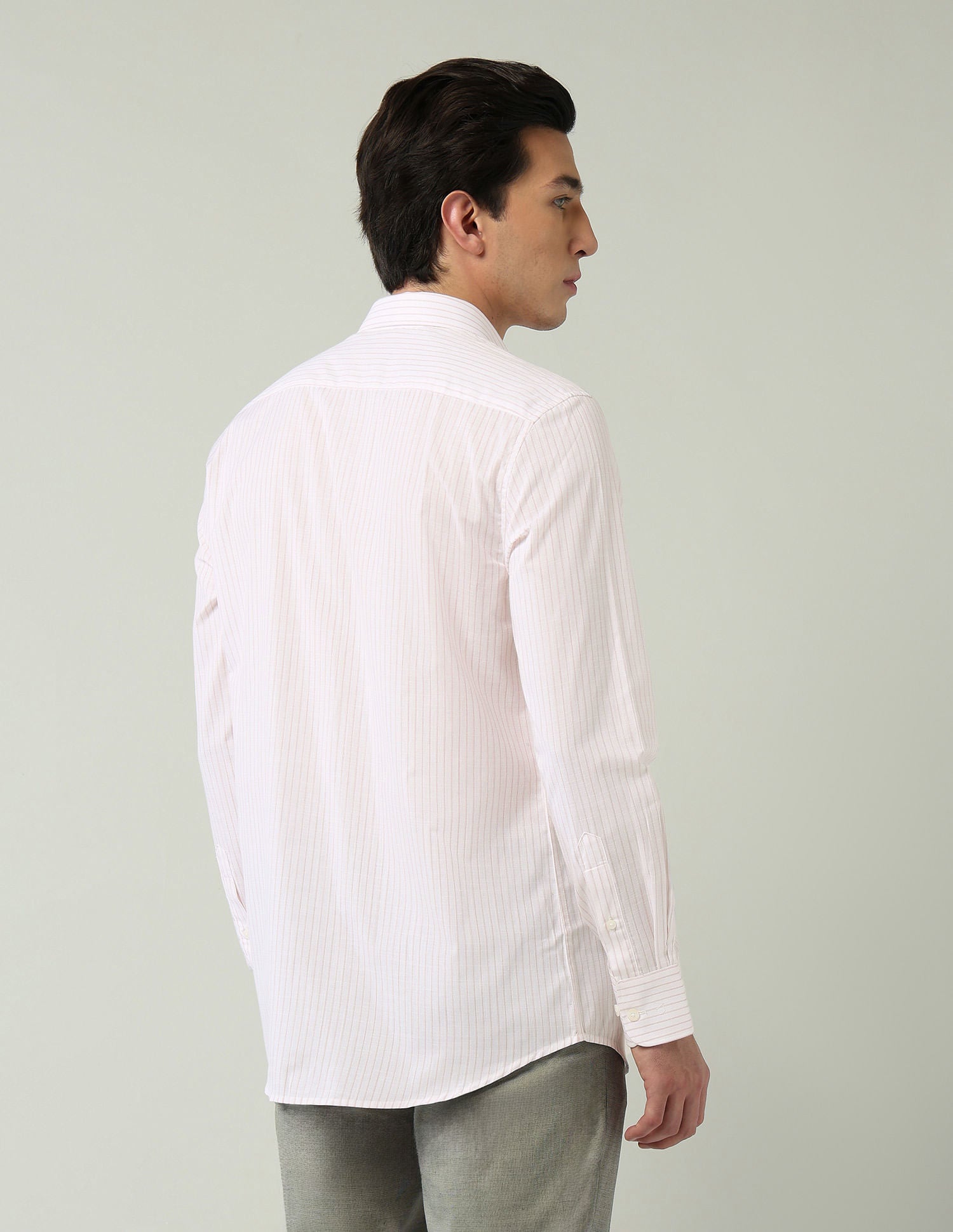 Wardrobe-Coded Regular Fit Vertical Striped Shirt