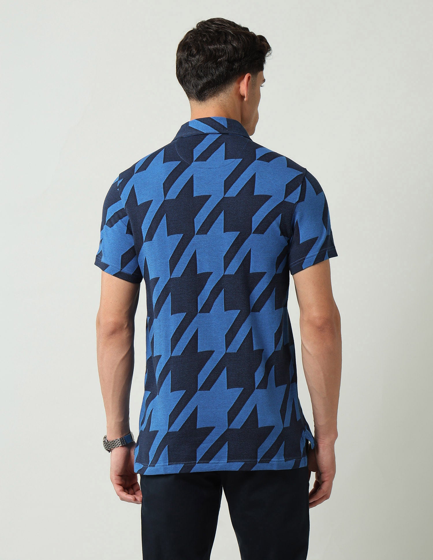 Style Edit Geometric Printed Slim Fit Polo Shirt