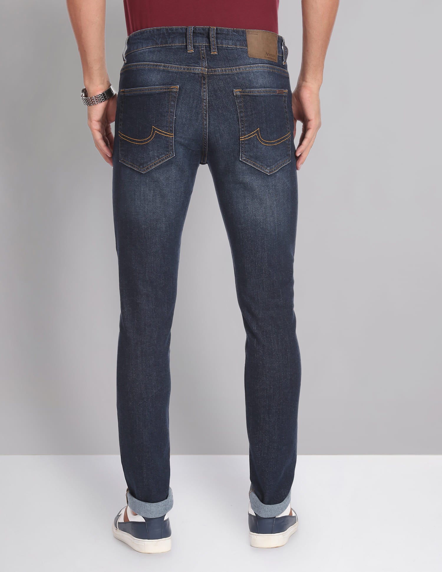 Skinny Fit Dark Wash Jeans