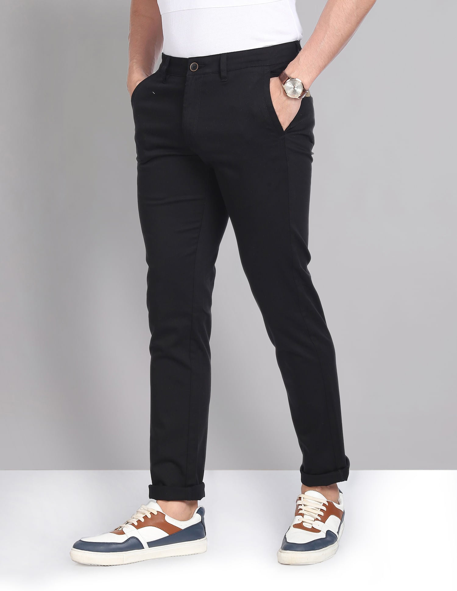 Modern Slim Fit Smart Flex Solid Chinos