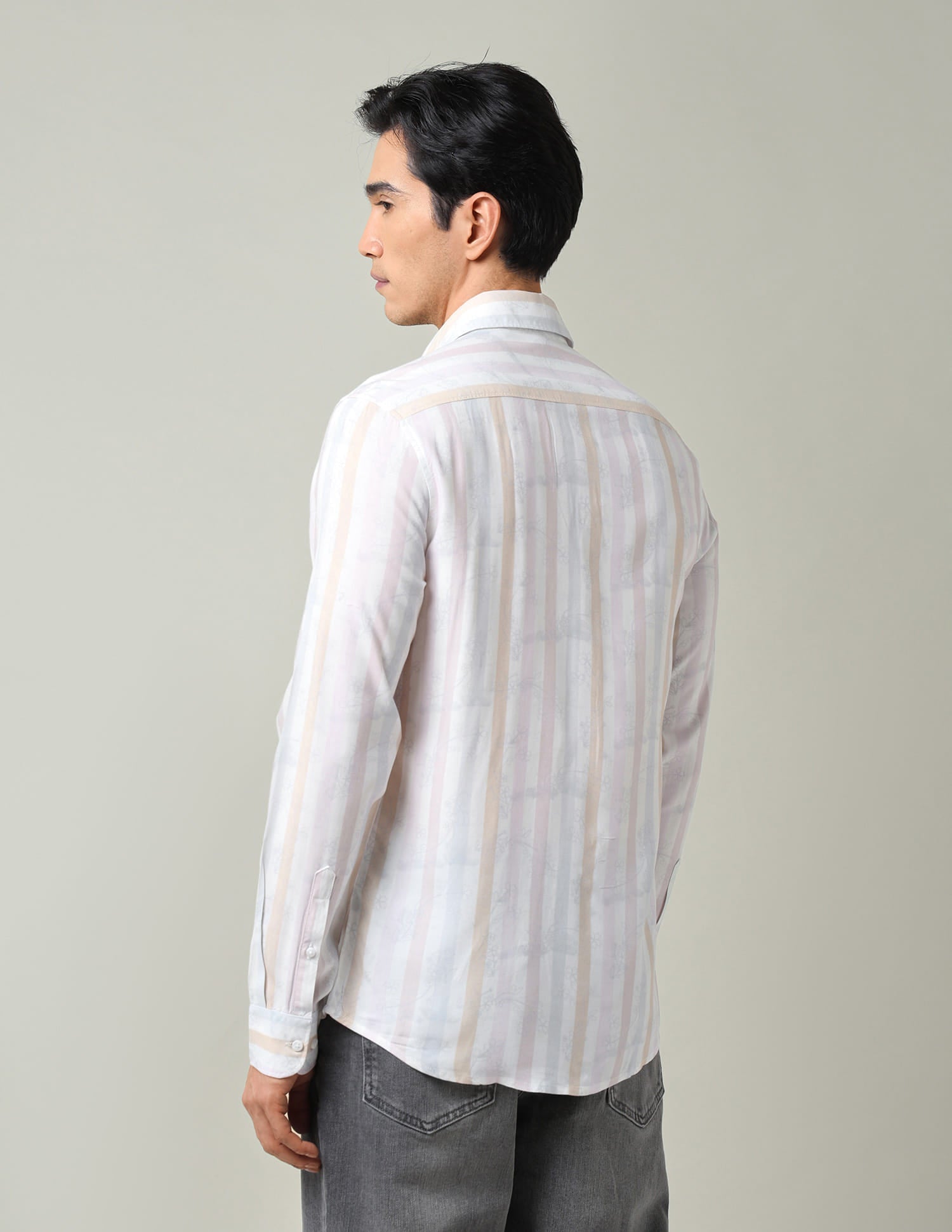 Classic Vertical Striped Slim Fit Shirt