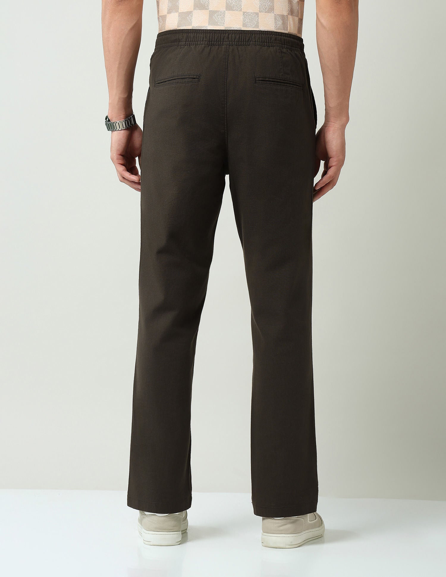 Work Essential mid Rise Regular Fit Trousers