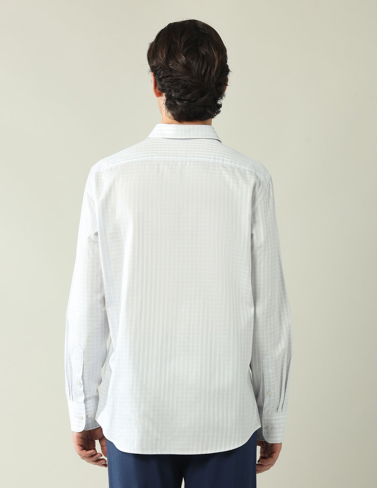 Wardrobe-Coded Regular Fit Vertical Striped Shirt