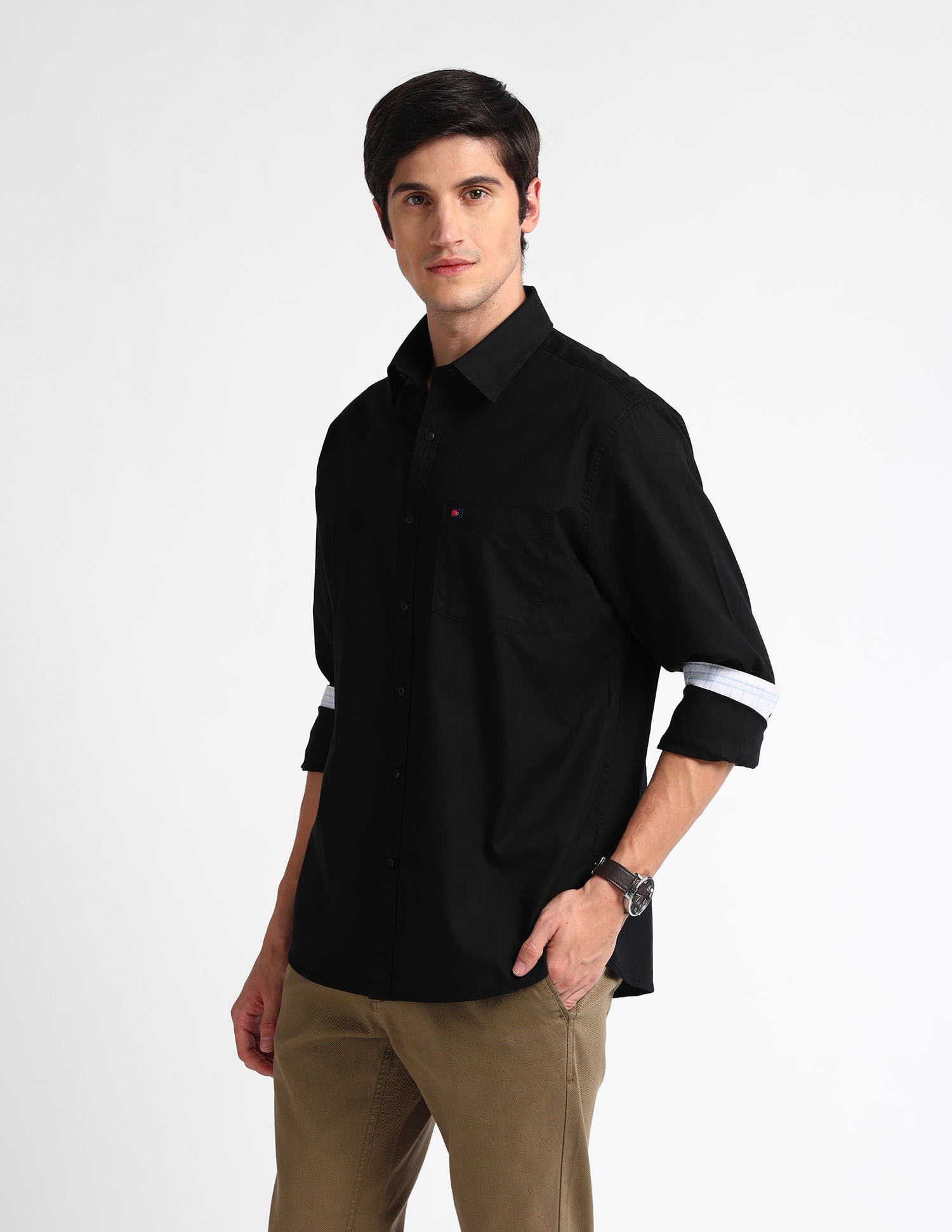 Regular Spread Collar Slim Fit Shirt