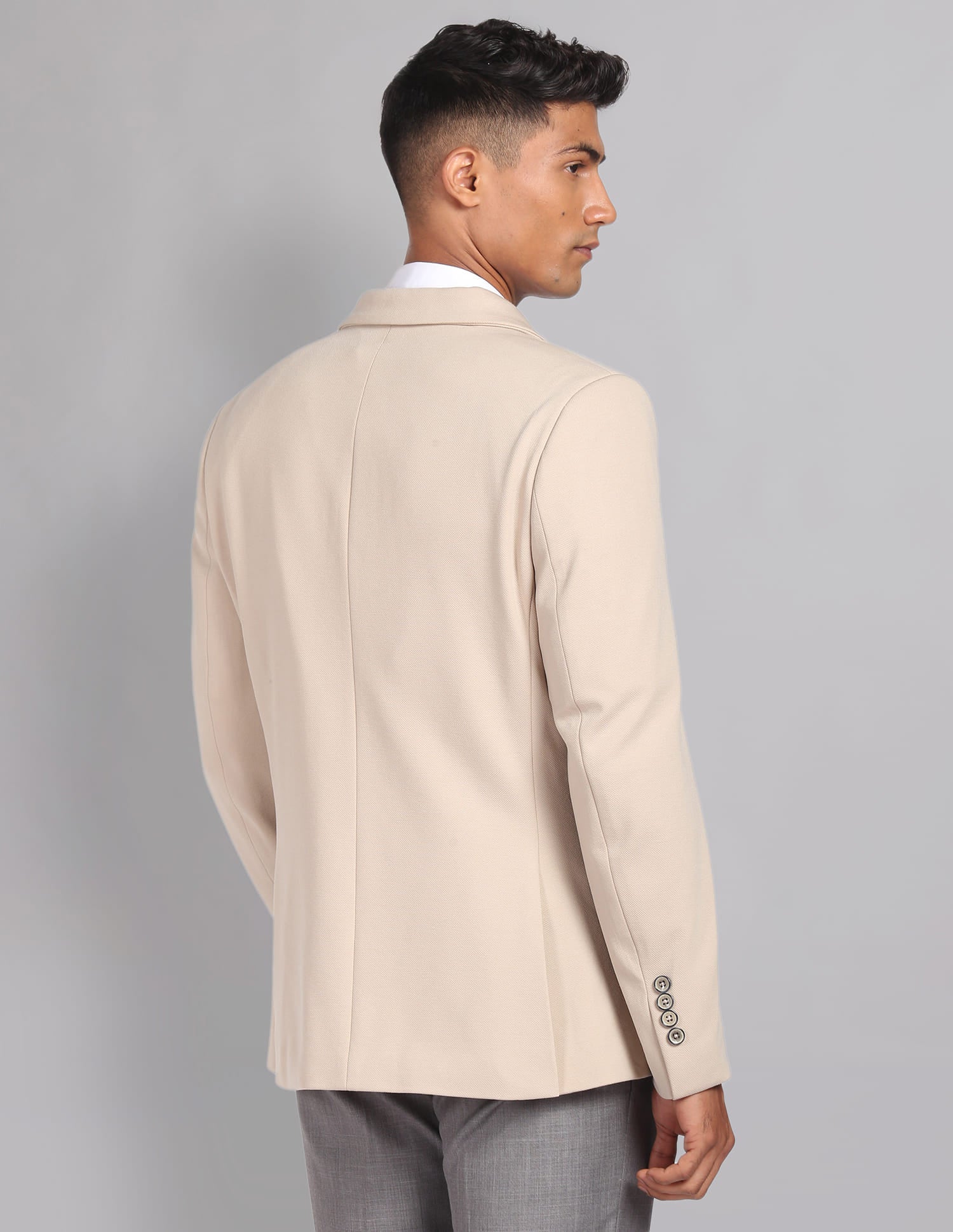 Slim Fit Knit Blazer