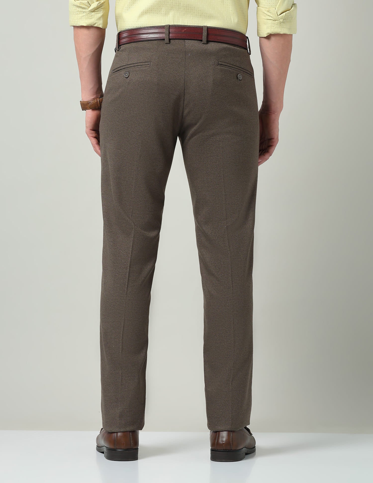 Solid Twill Regular Fit Trousers