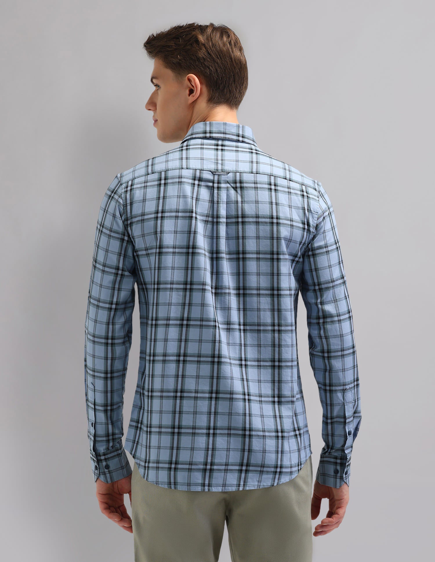 Corporate Sharp Modern Slim Fit Checked Shirt
