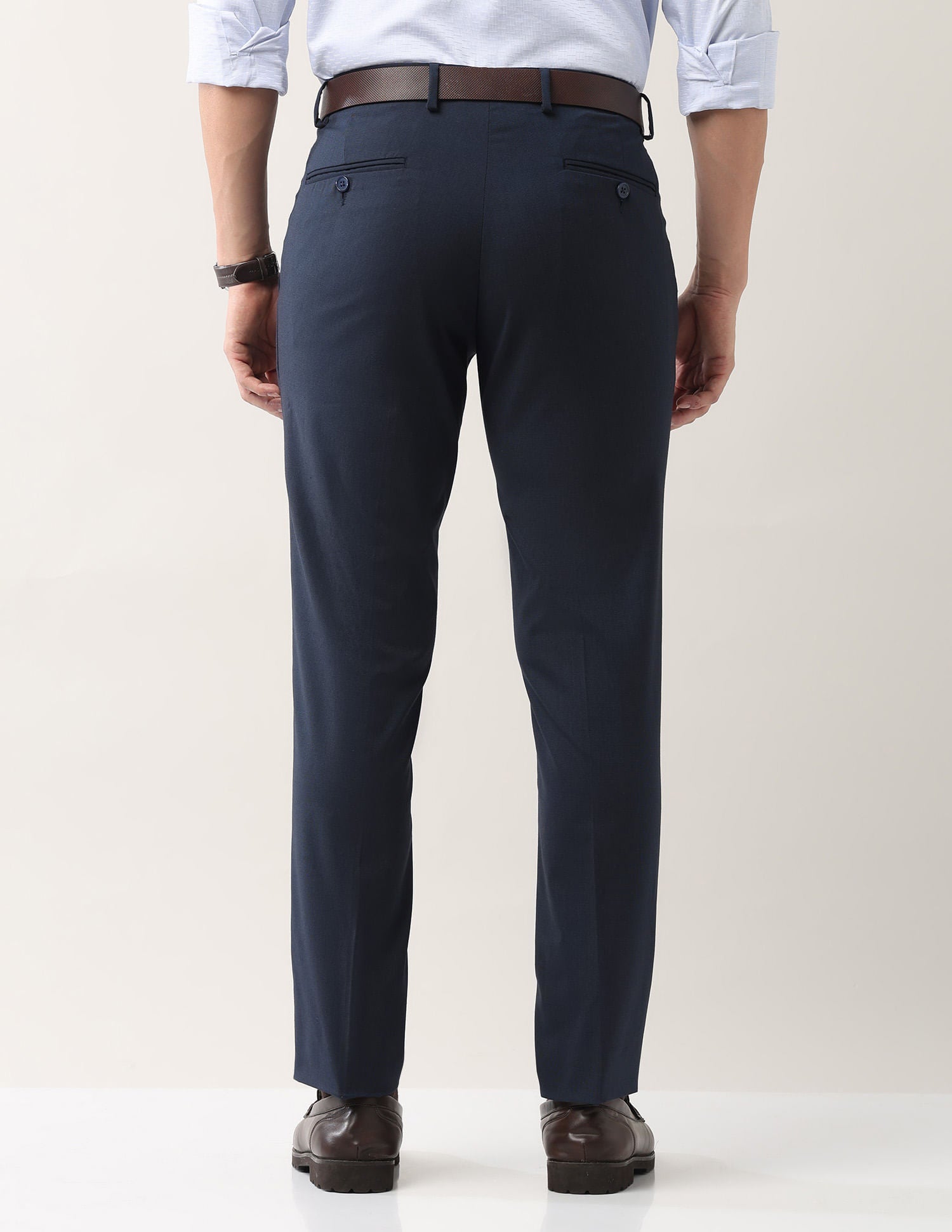 Everyday Wear Slim Fit Smart Flex Formal Trousers
