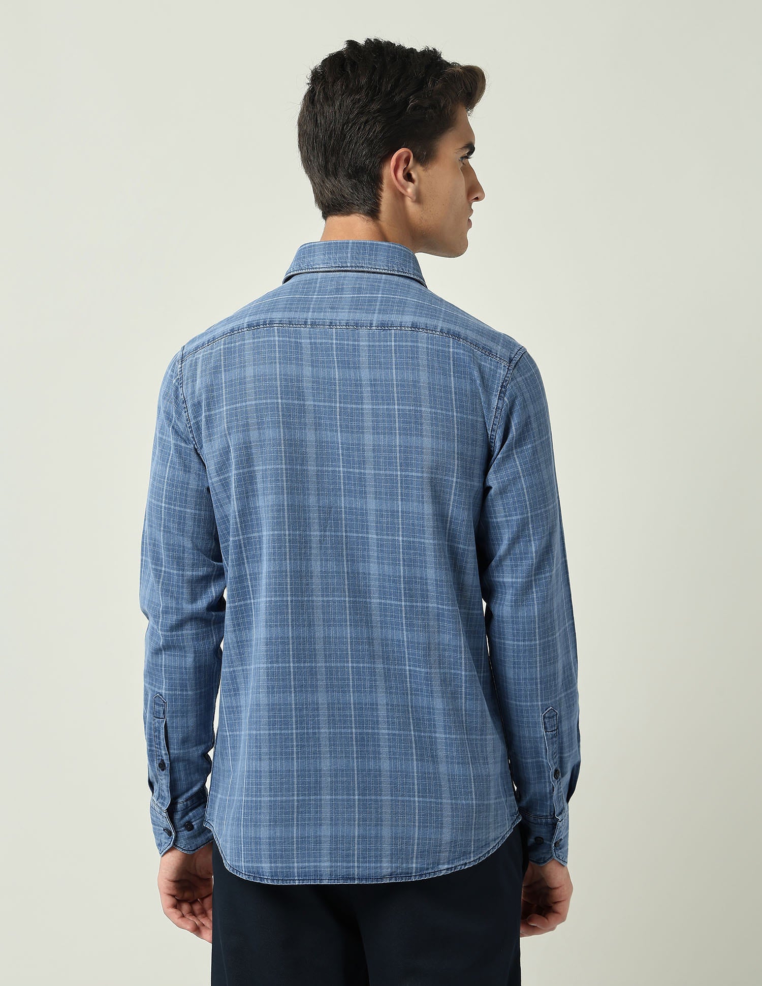 City Chronicles Modern Slim Fit Tartan Checked Shirt