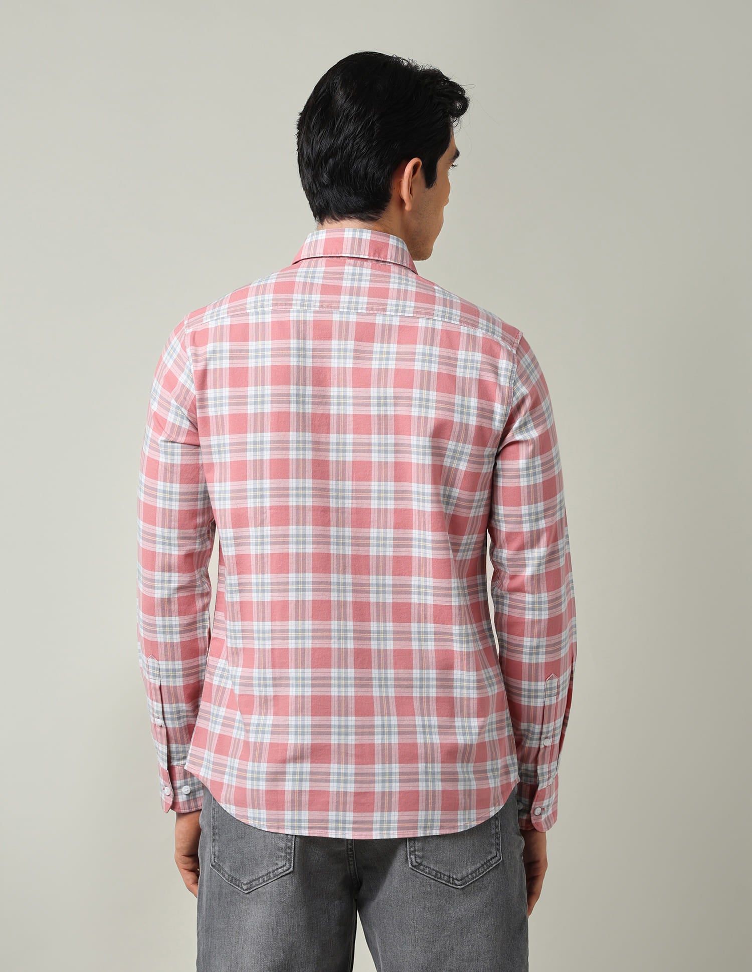 Essential Plaid Checked Slim Fit Oxford Shirt
