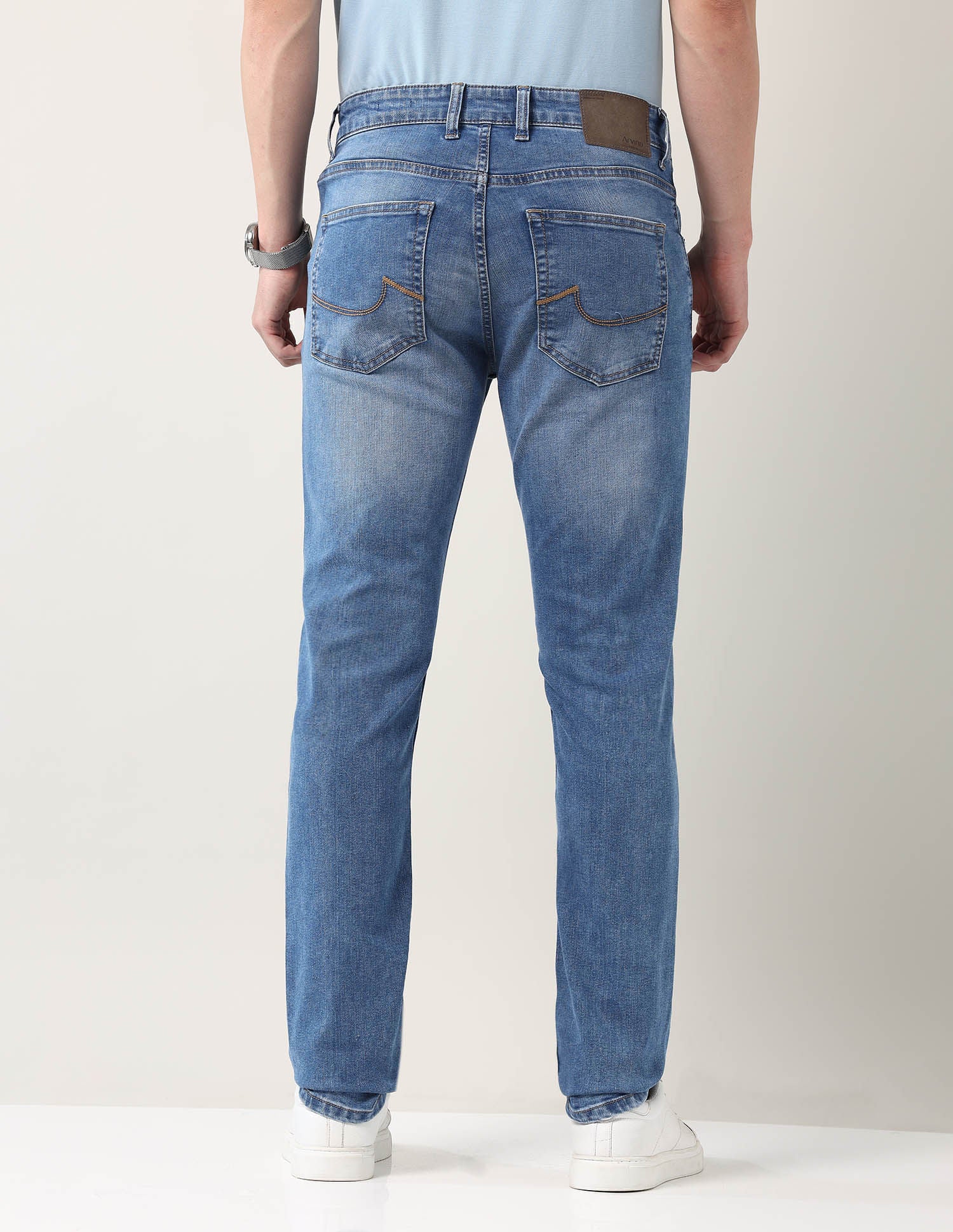 Easy-on slim Fit Mid Rise Jeans
