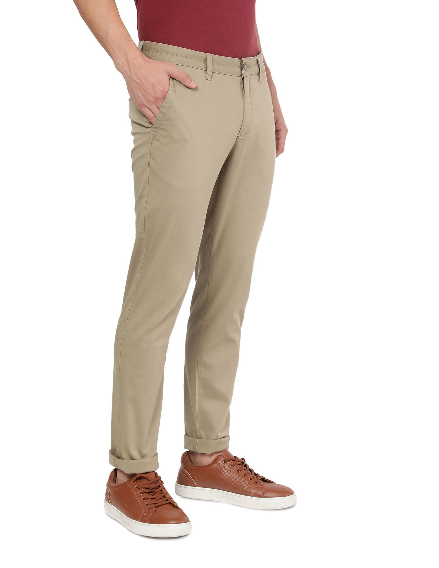 Urban Flex Modern Slim Fit Flat Front Chinos