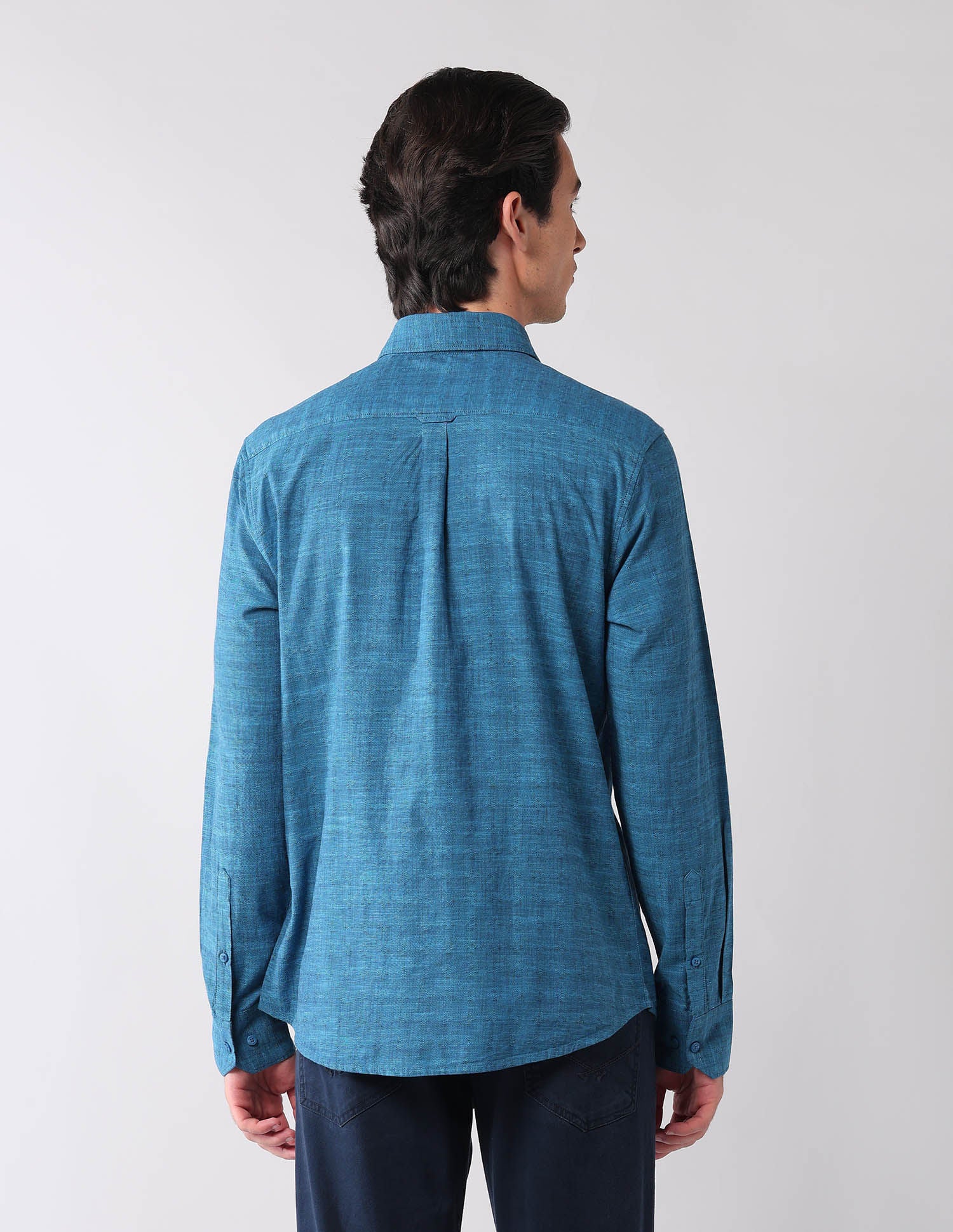 Corporate Ready Modern Slim Fit Self-Design Shirt