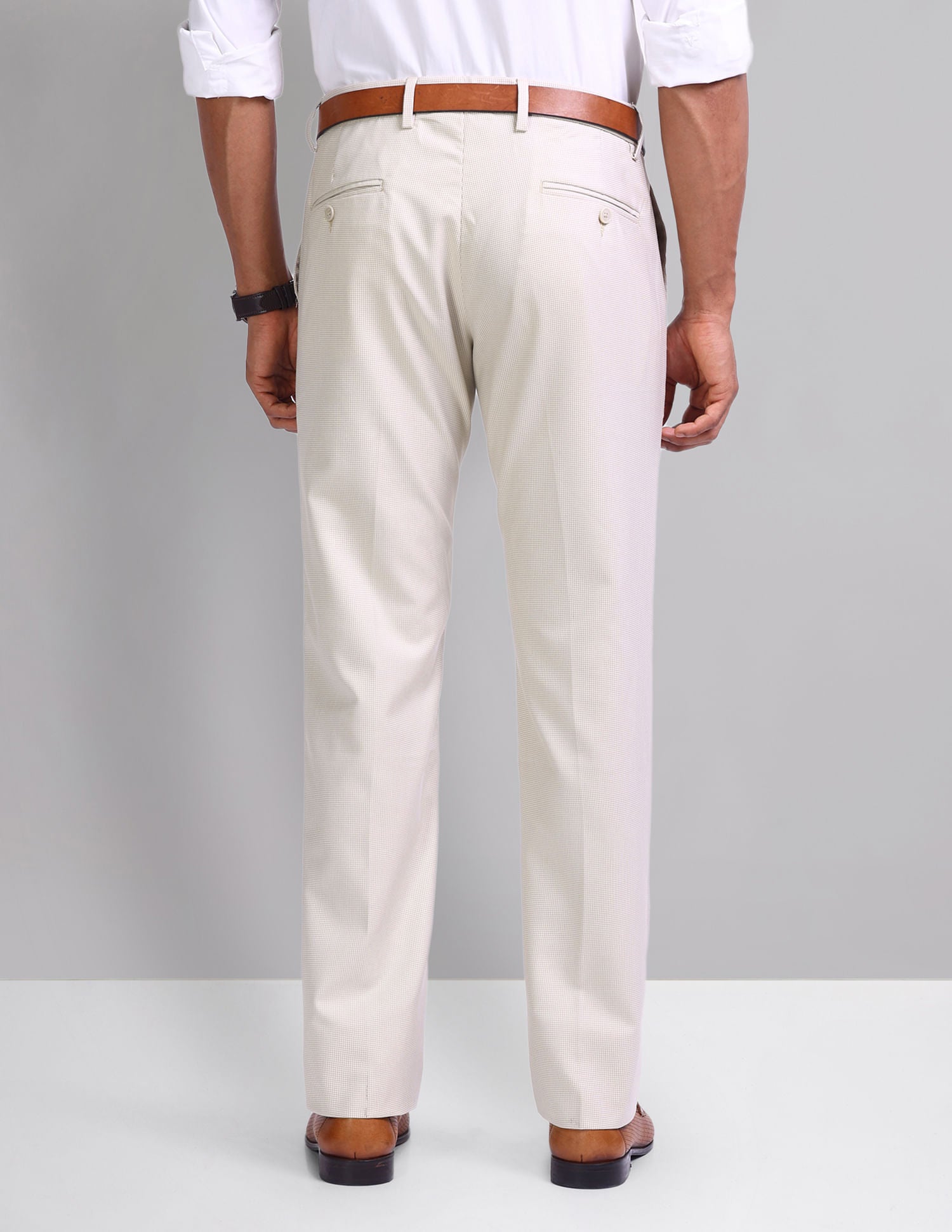 Polished Look Smart Flex Textured Trousers