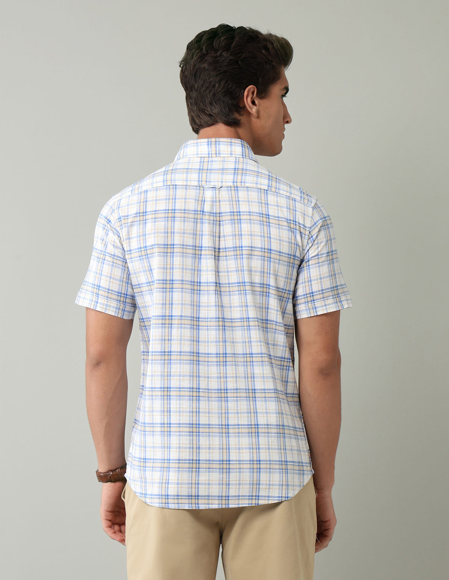 Blue Tartan Checked Regular Fit Shirt