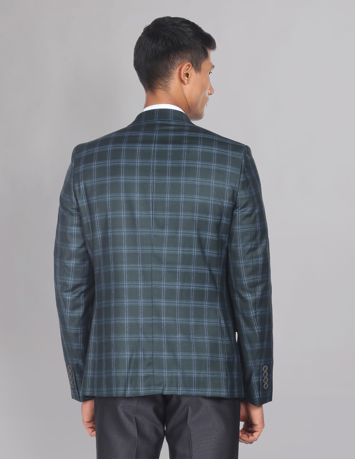 Tartan Check Twill Blazer