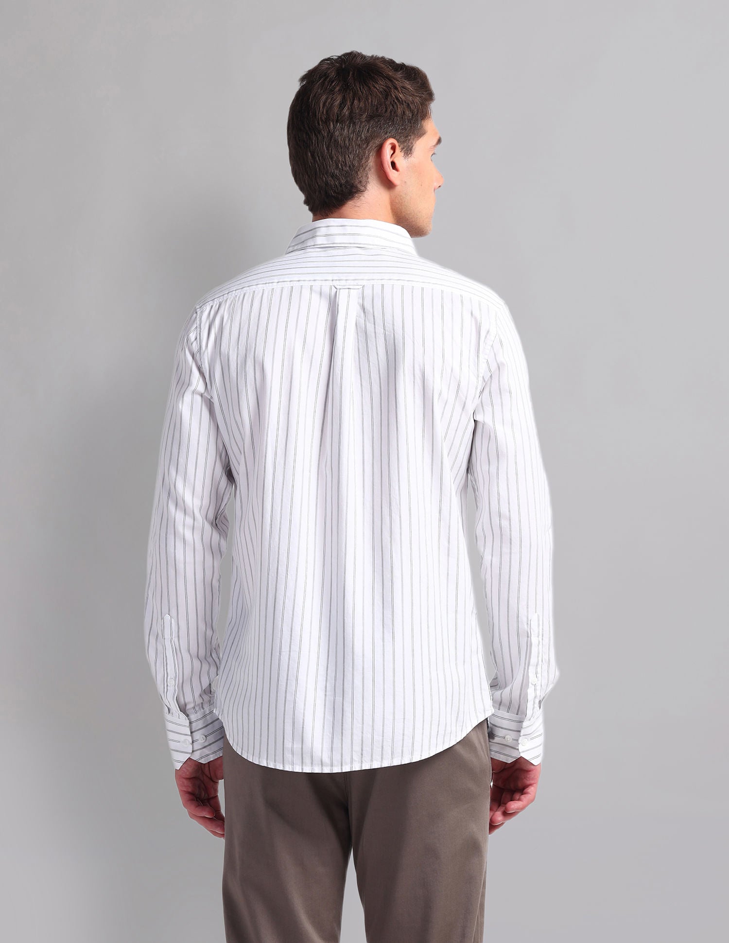 Urban Adventure Vertical Striped Cotton Shirt