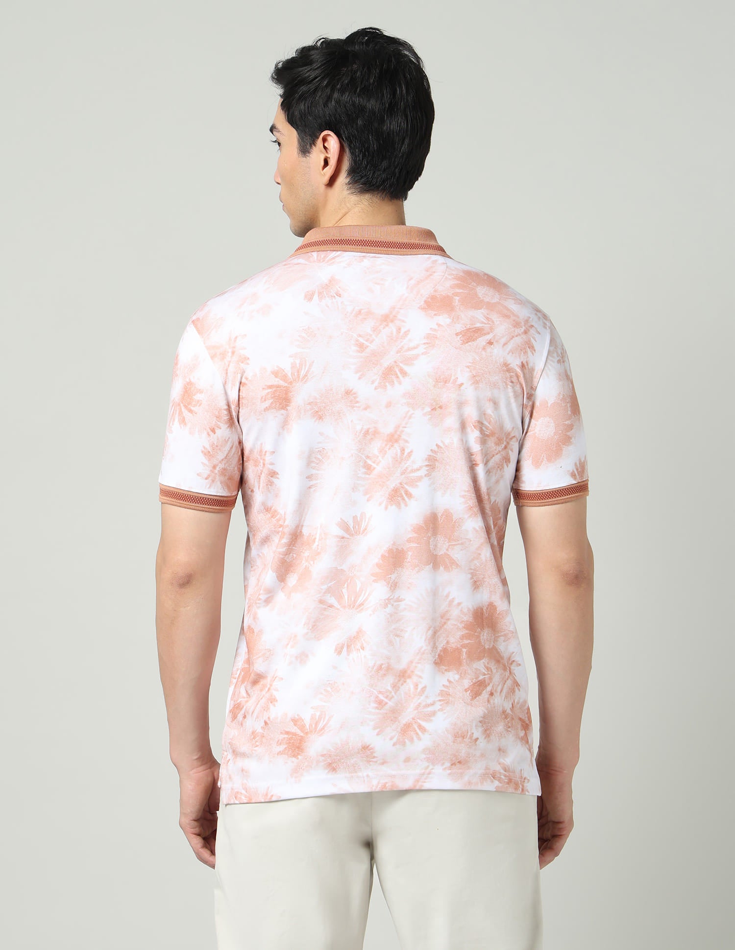 Vogue Fit Floral Printed Slim Fit Polo Shirt