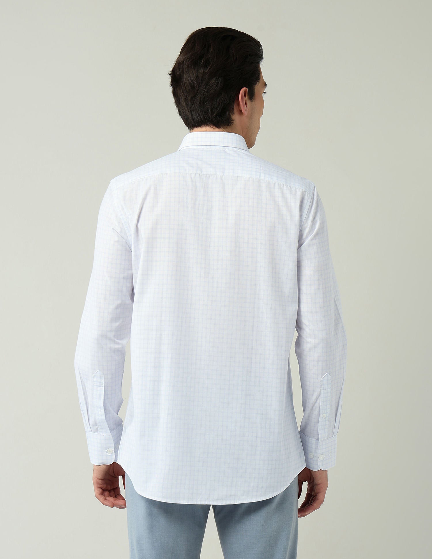 Old-School Regular Fit Grid Tattersall Checked Shirt