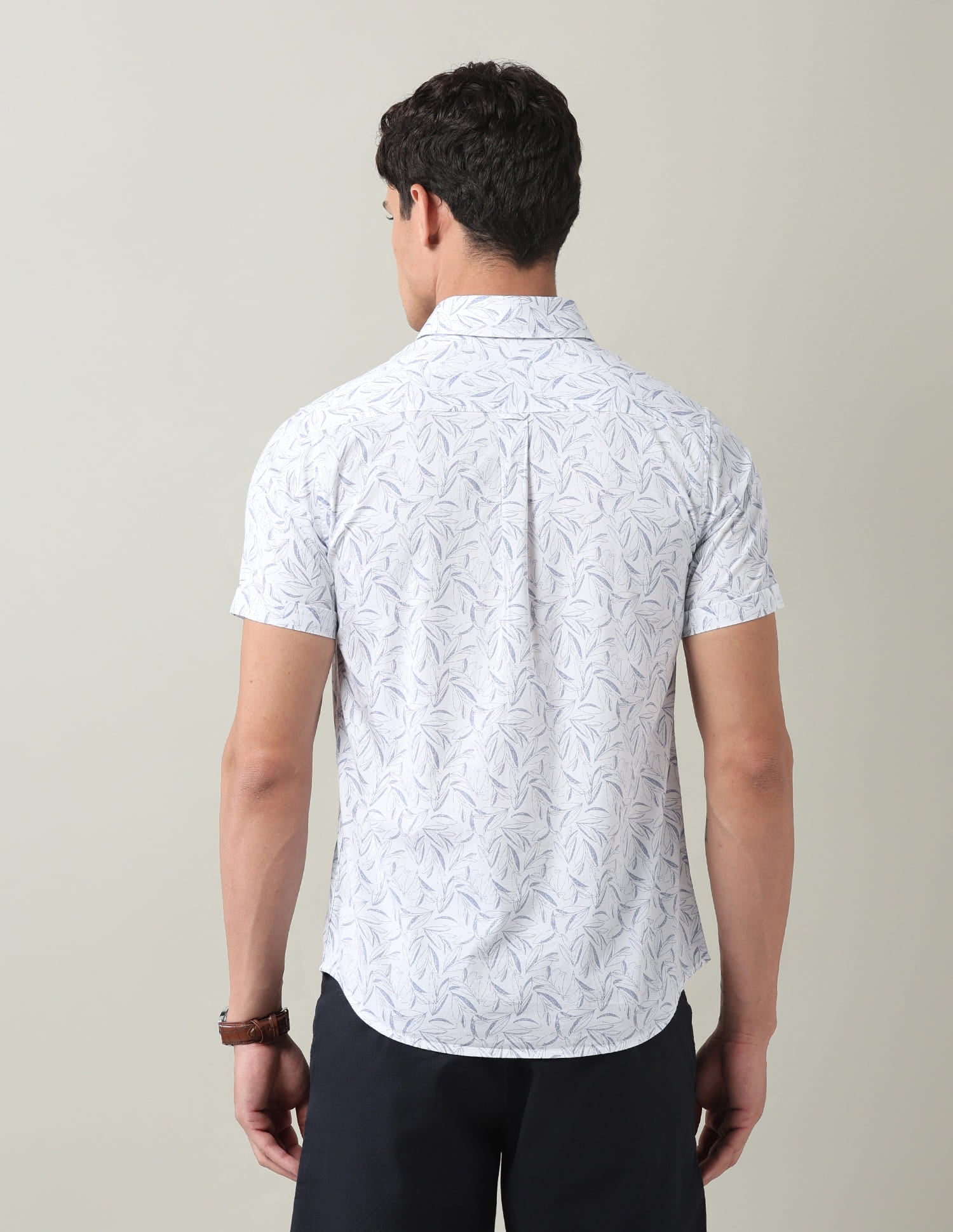 Everyday Luxe Floral Printed Slim Fit Twill Shirt