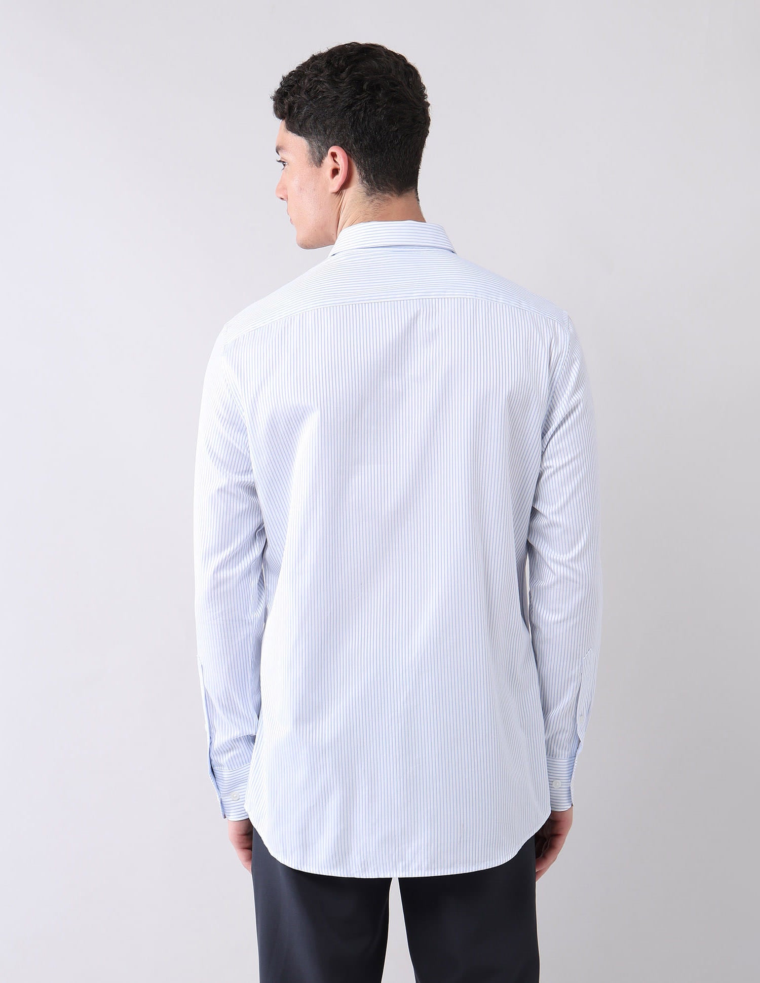 Wardrobe-Coded Regular Fit Vertical Striped Shirt