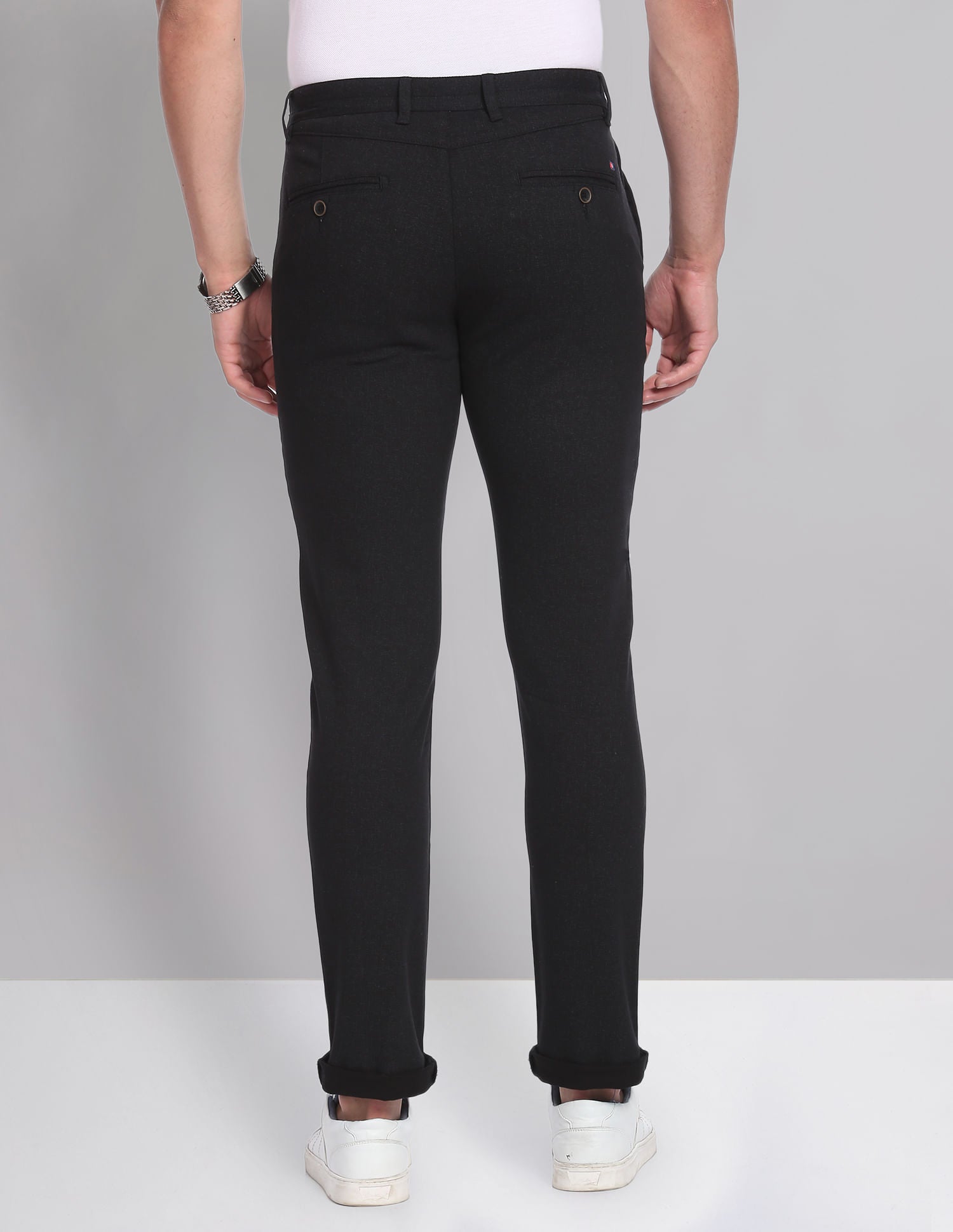 Luxe Grid Heathered Dobby Casual Chinos