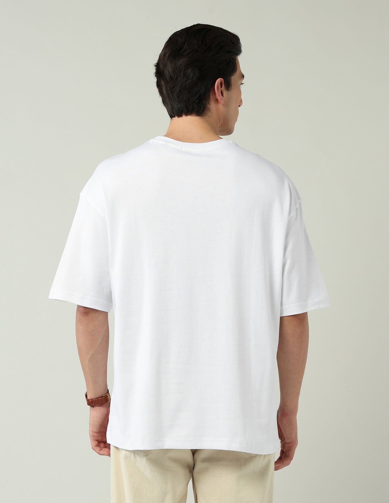 Street-Style Oversized Fit Solid T-Shirt