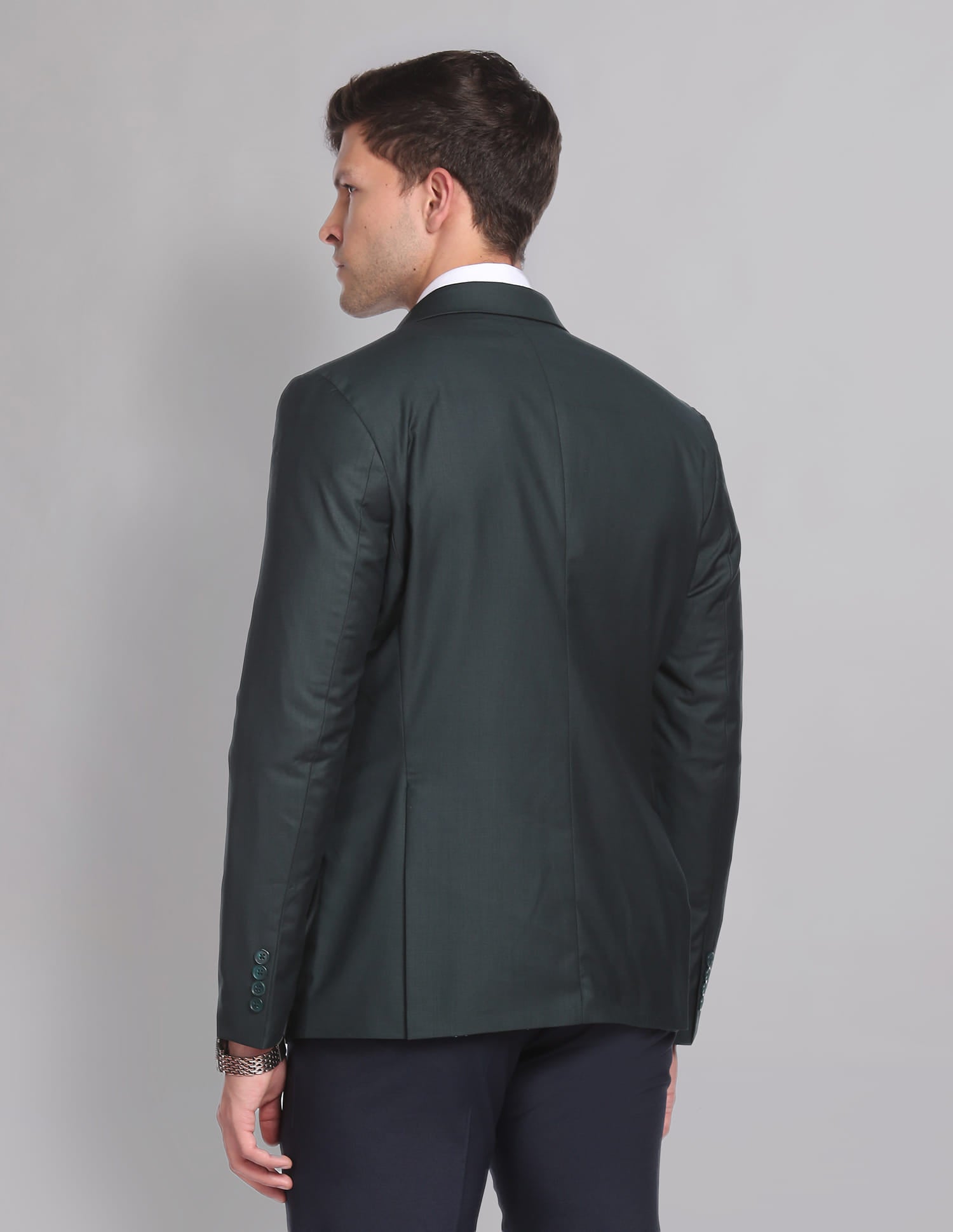 Twill Weave Solid Formal Blazer