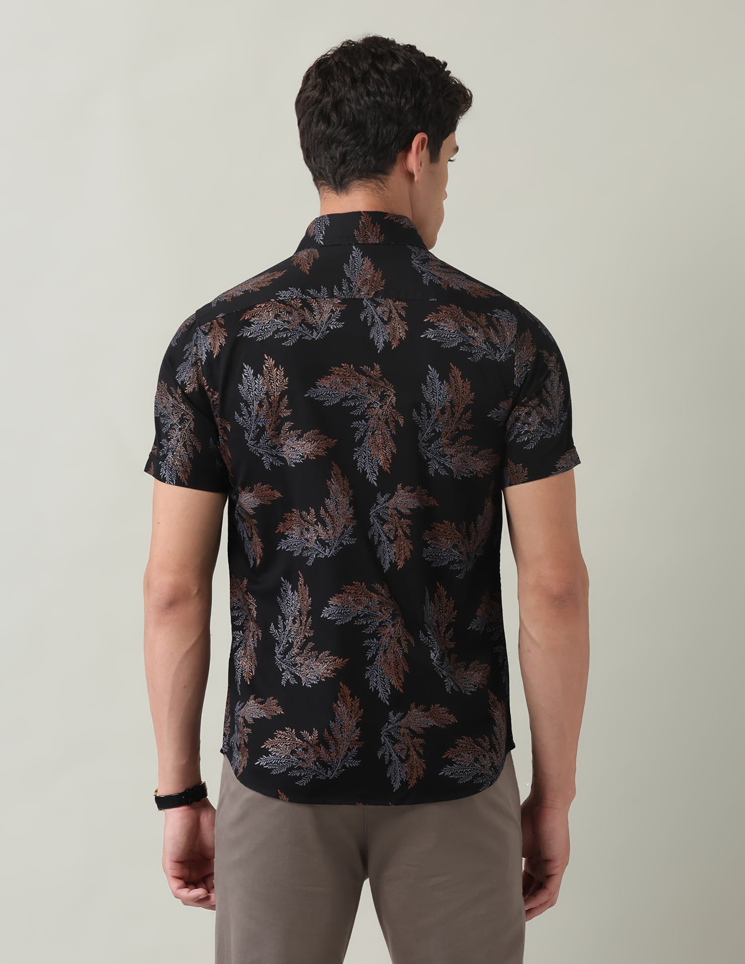 Everyday Luxe Floral Printed Slim Fit Twill Shirt