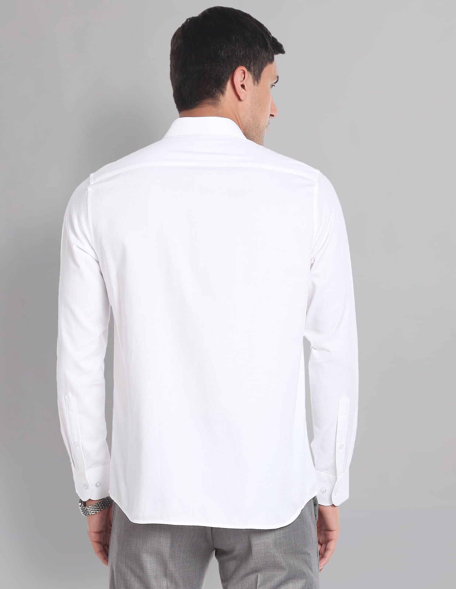 Fashion Vault Pure Cotton Solid Dobby Formal Shirt