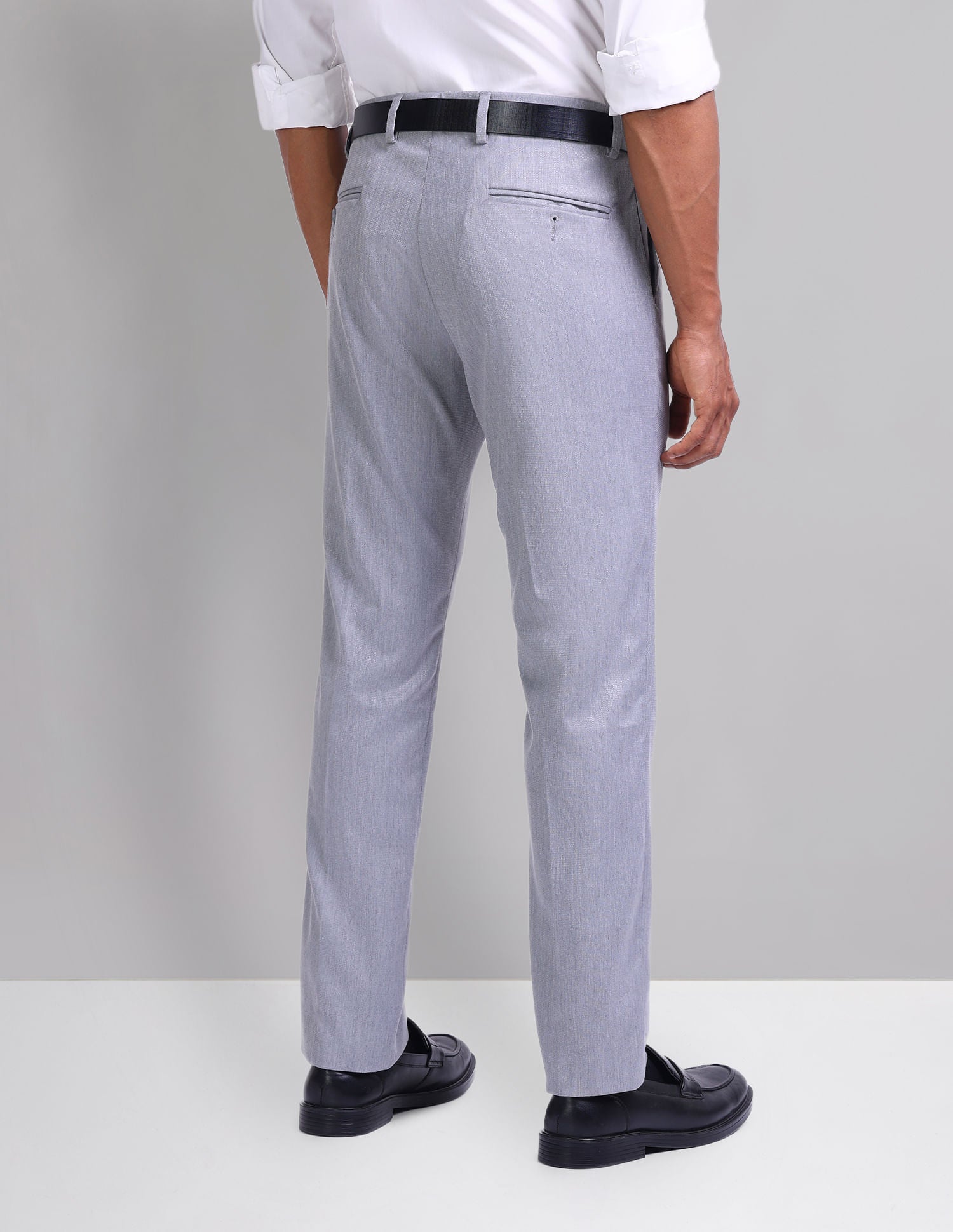Polished Look Smart Flex Textured Trousers